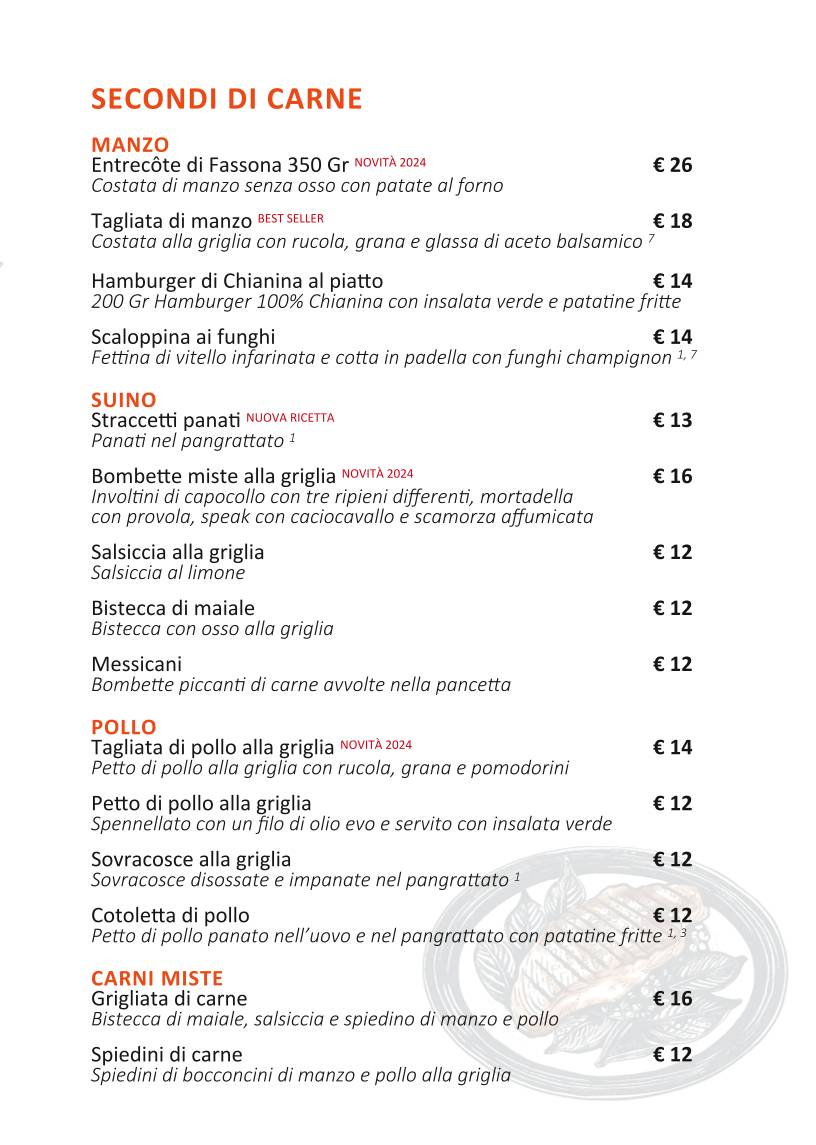 Menu di Vesuvio 