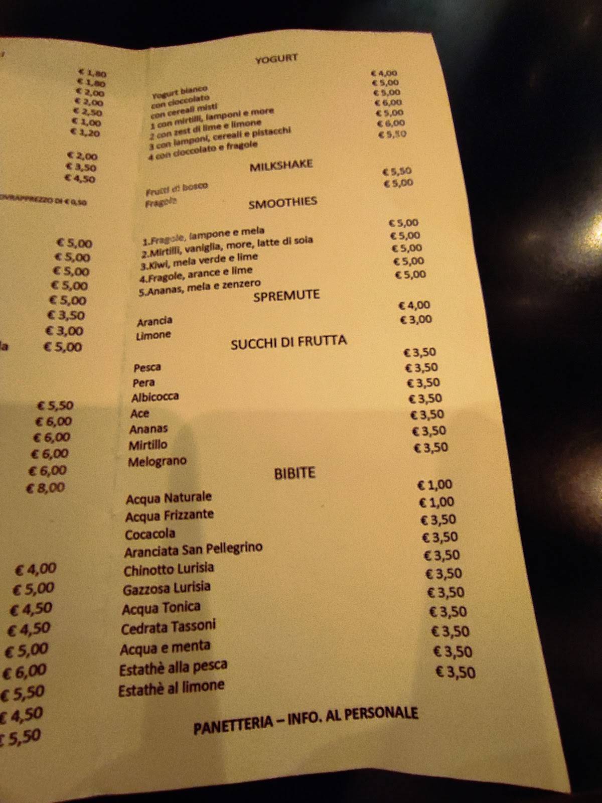 Menu di Victoria - Coffee Lounge Restaurant Shop Pavia 