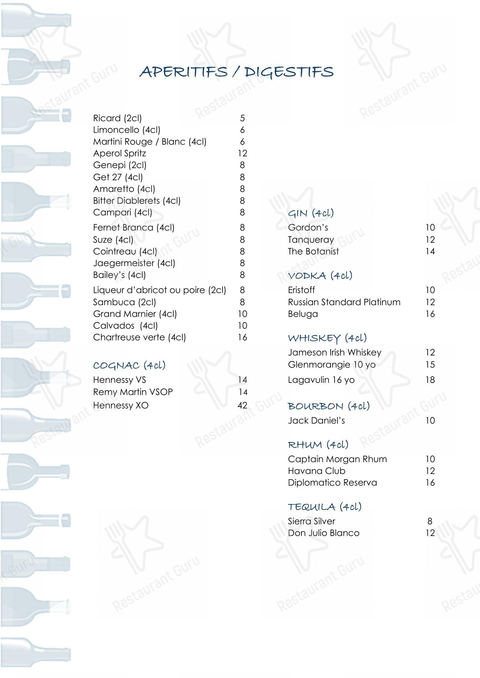 Menu per Vieux Villars in Ollon