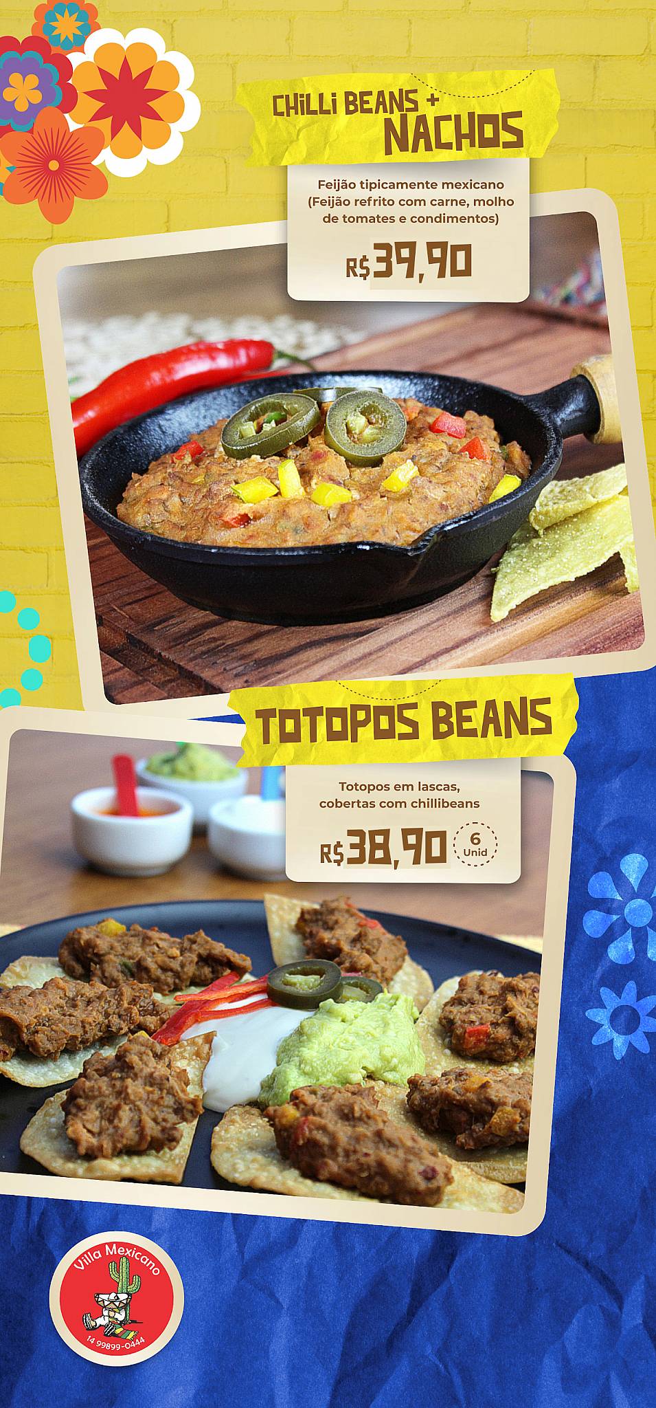 Villa Mexicano - Restaurante de Comida Mexicana - Botucatu cardápio