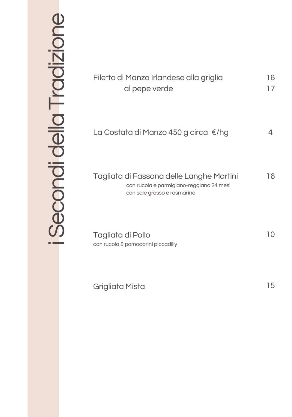 Menu di Violella 