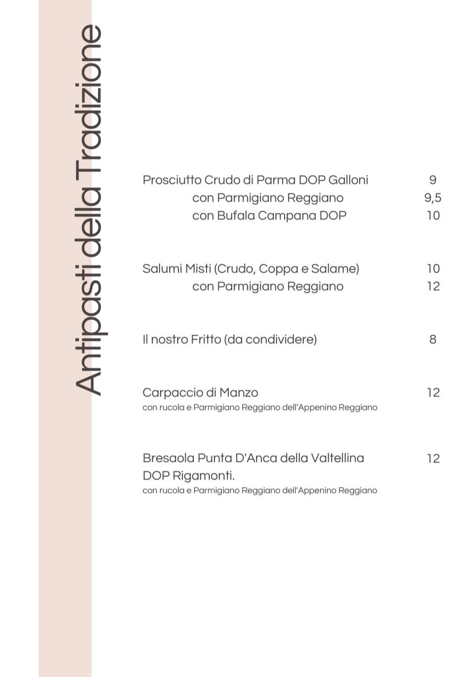 Menu di Violella 