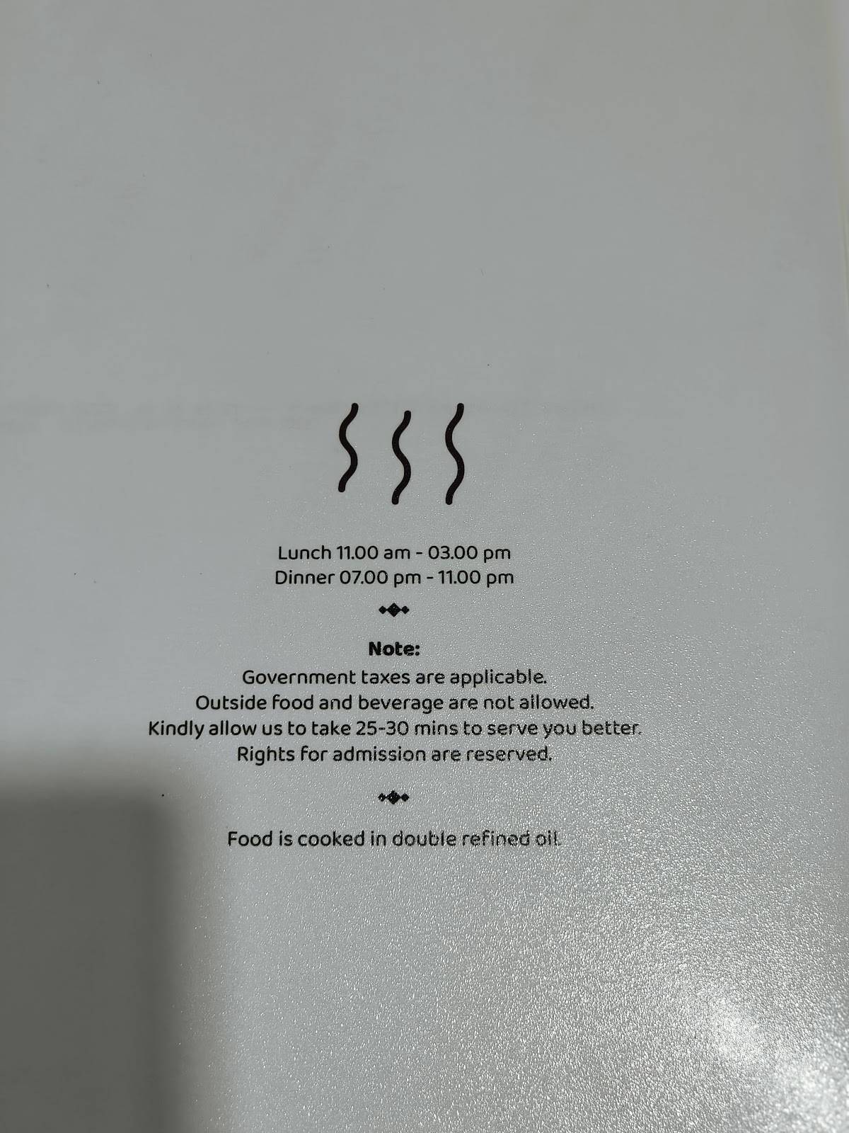 Vitorio Lounge Bar & Resto menu