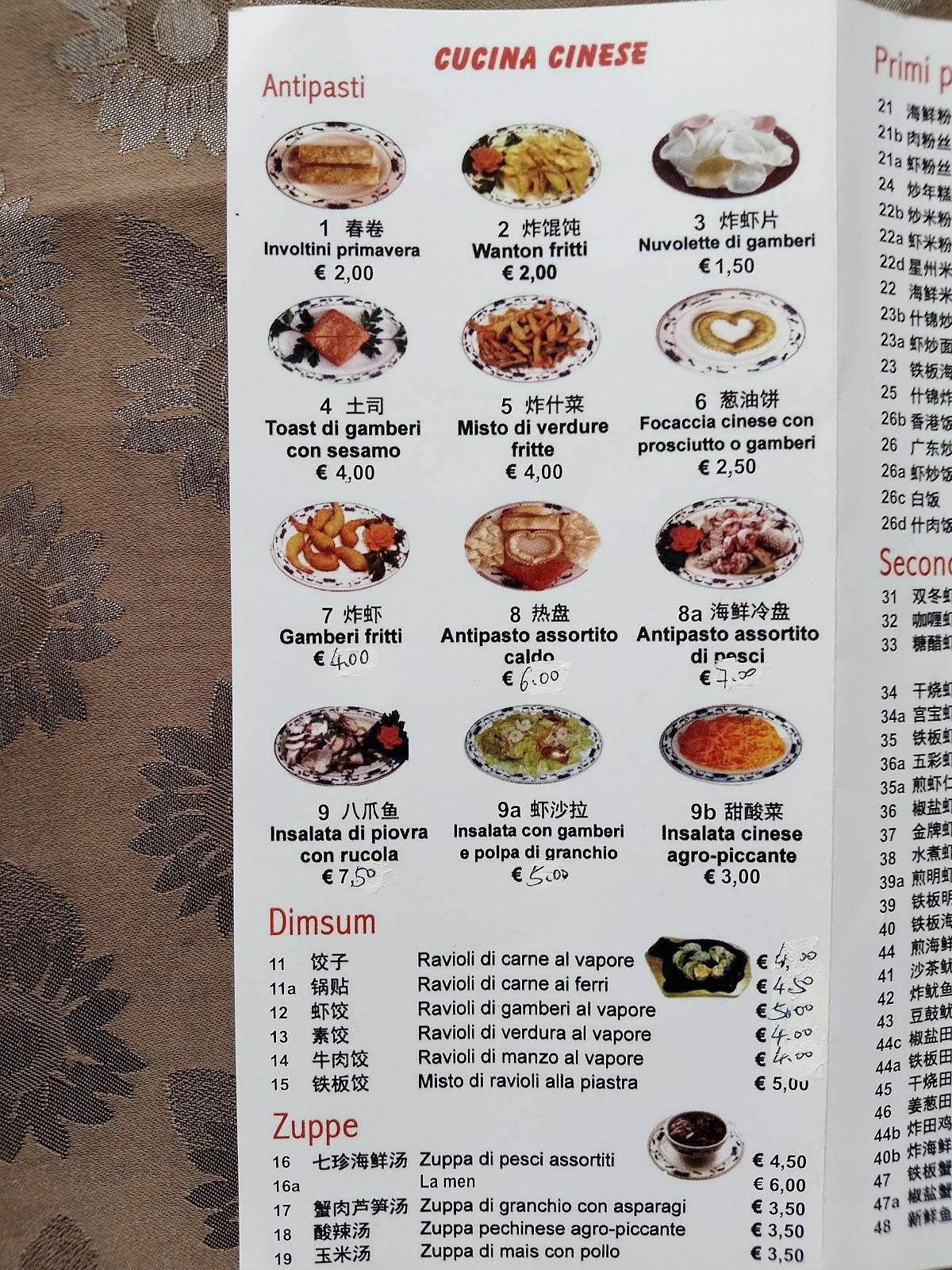 Menu di Hong Kong 