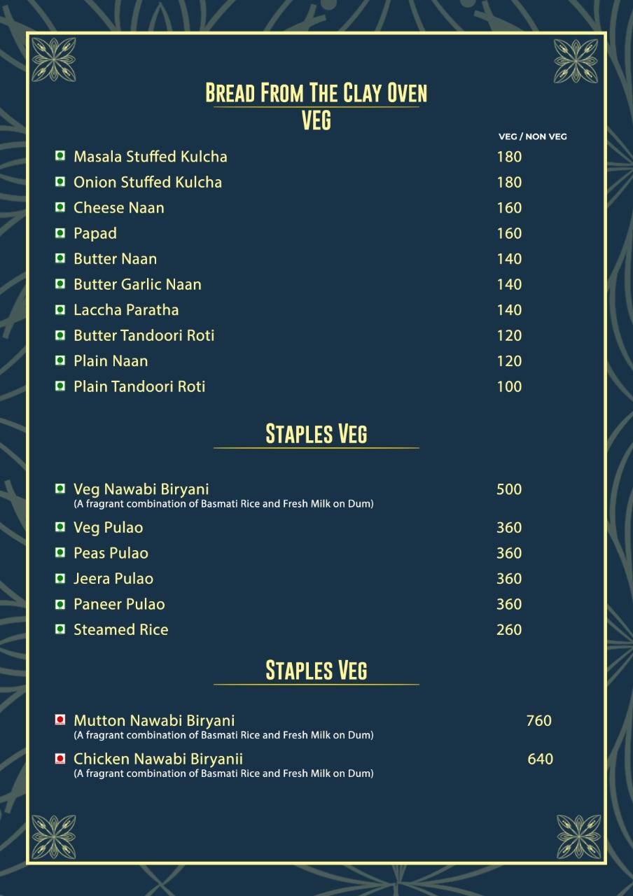 Wafira menu