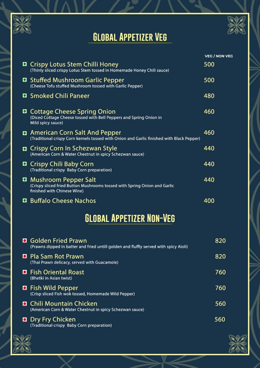 Wafira menu