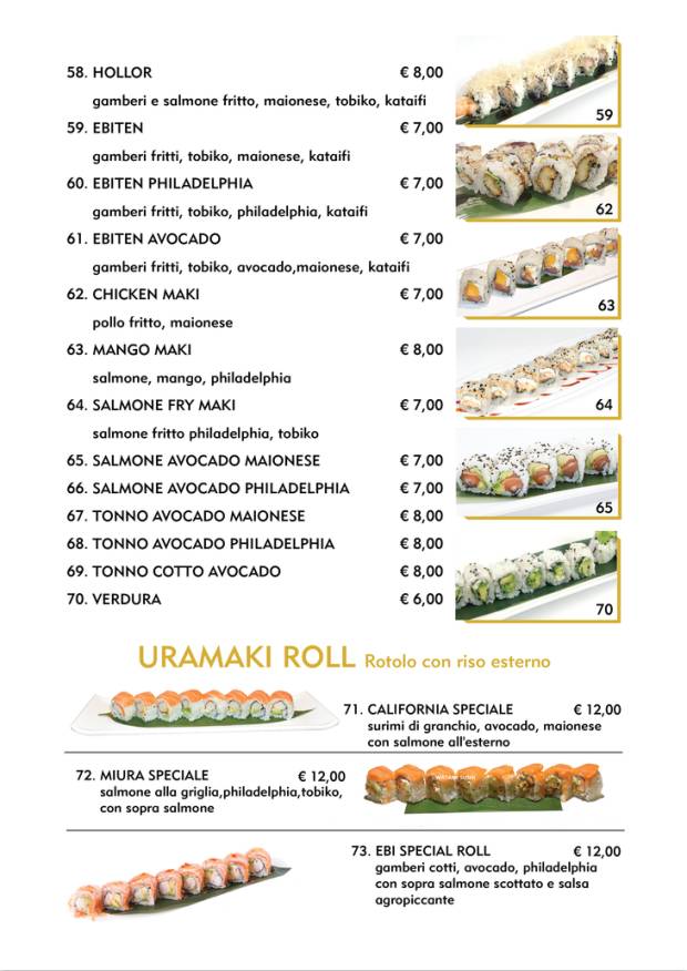 Menu di Watami Sushi Restaurant 