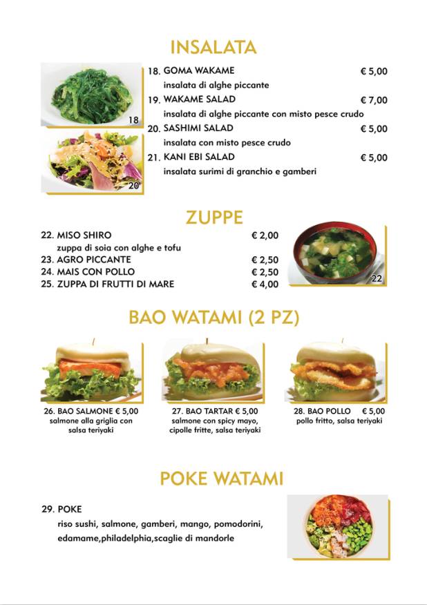 Menu di Watami Sushi Restaurant 