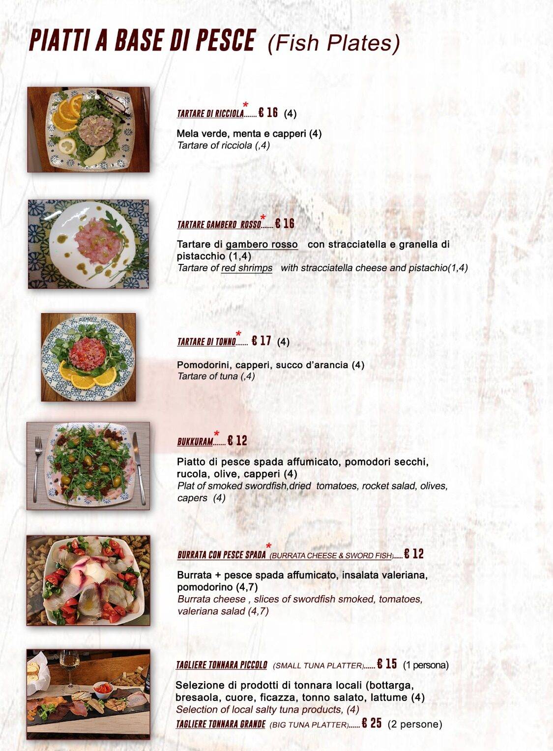 Menu di Winehouse 