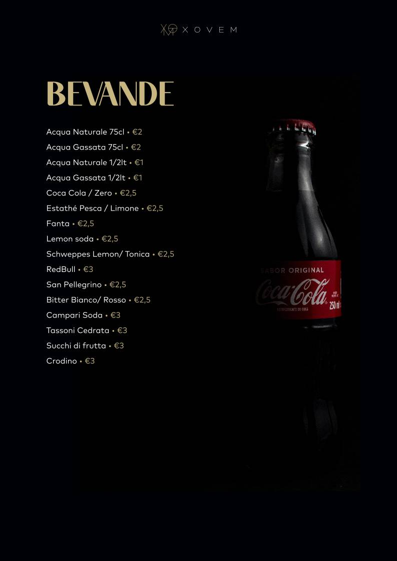 Menu di X-OVEM Cafe/Drink/Food 