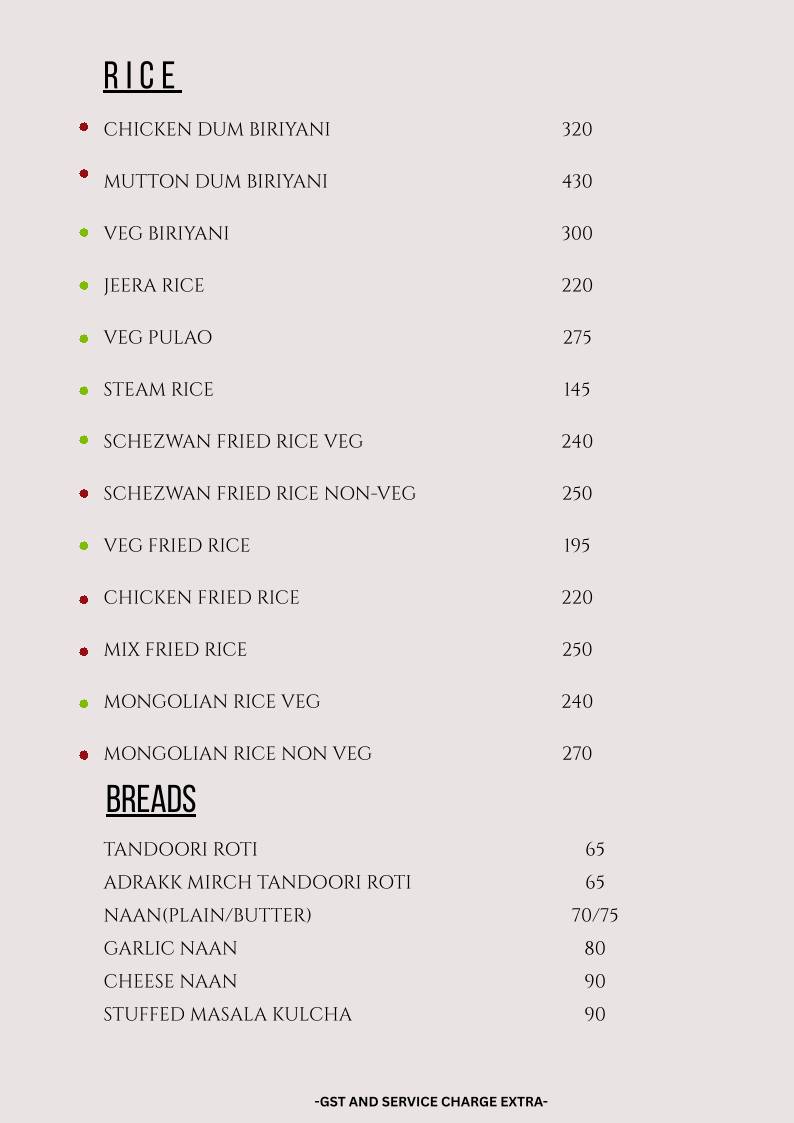 YOLO Lounge - Go Green (Bar Cum Restaurant) menu