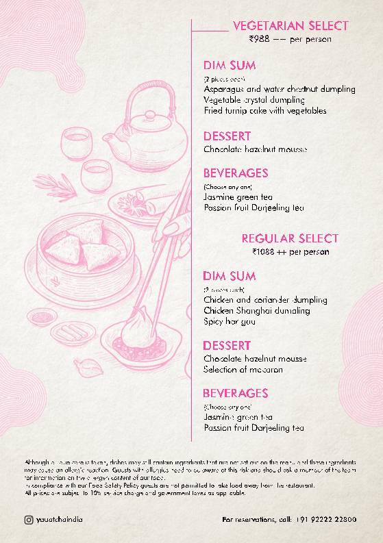 Yauatcha Mumbai menu