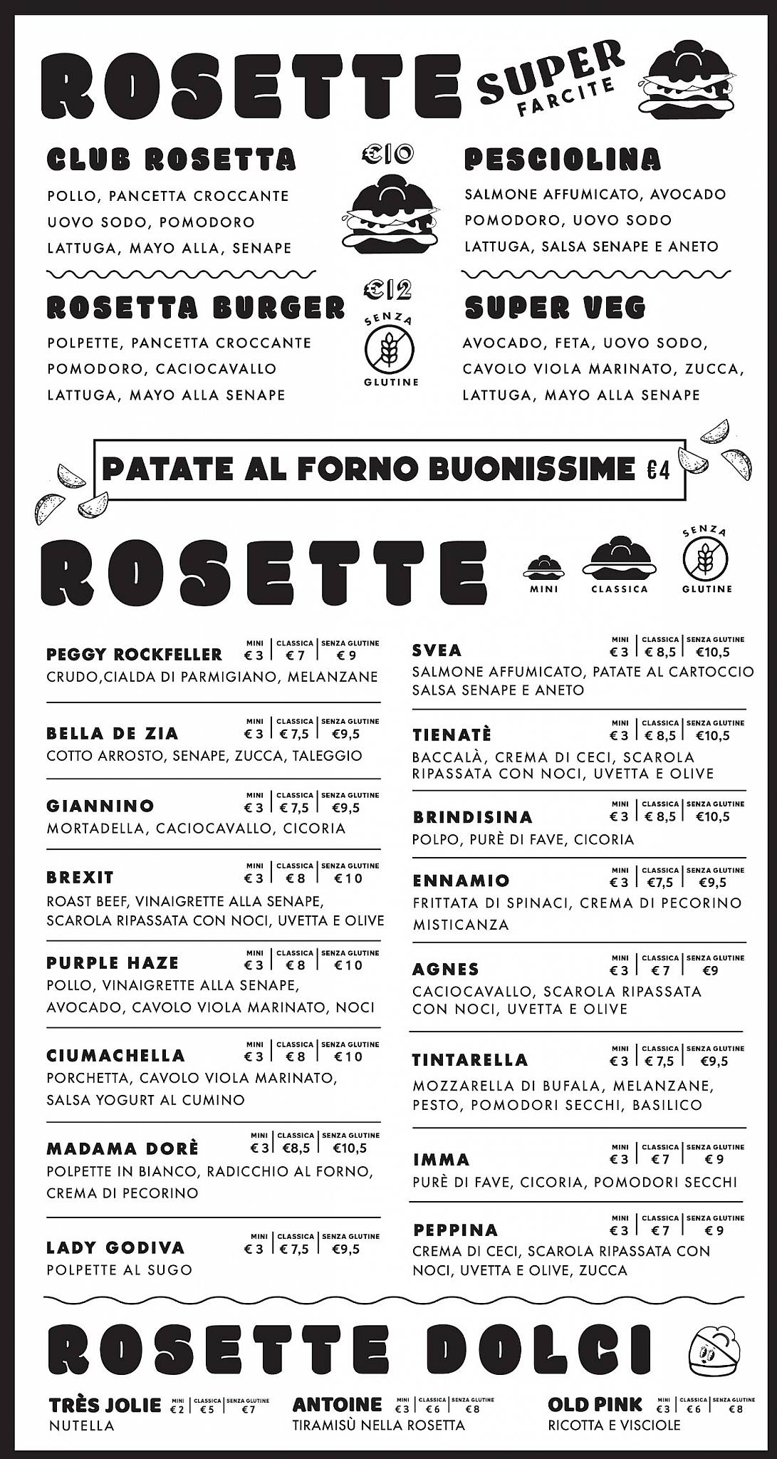 Menu di Zia Rosetta 