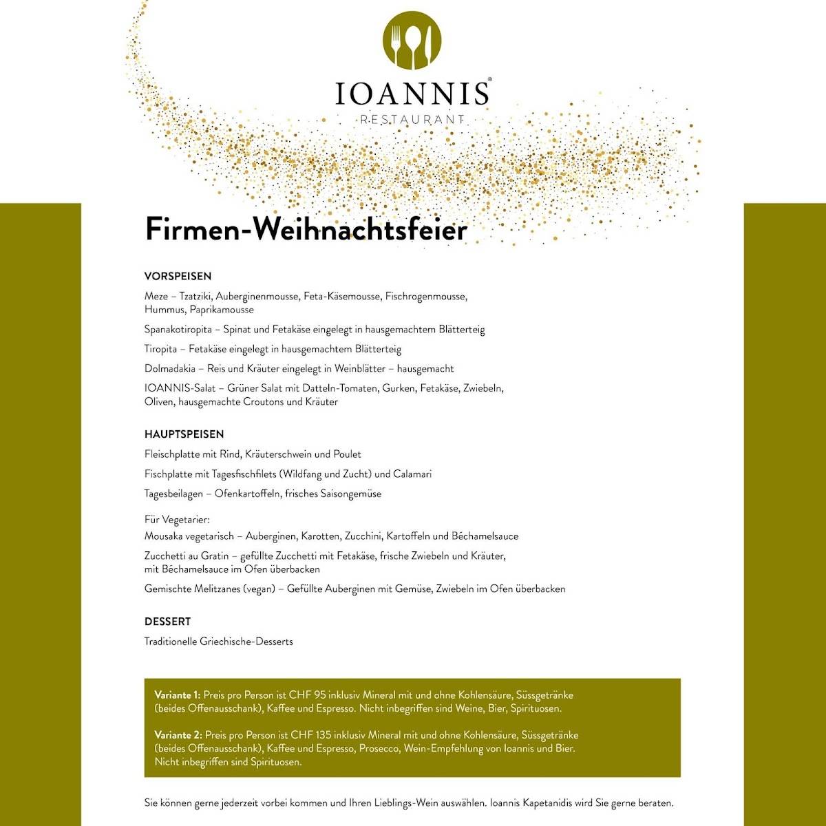 Menu di Ioannis Restaurant 