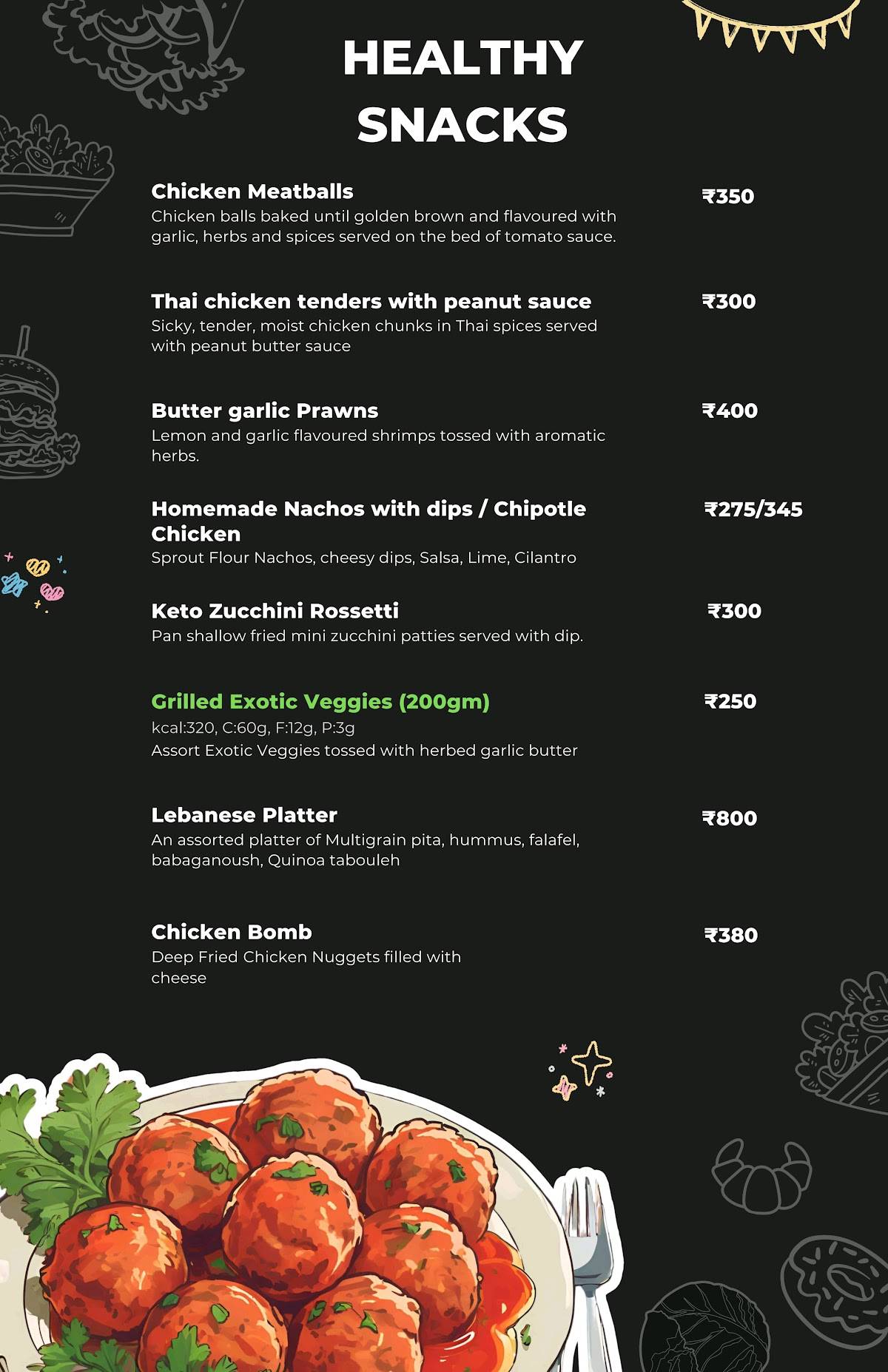 daCALORIES - healthy diet food restaurant menu