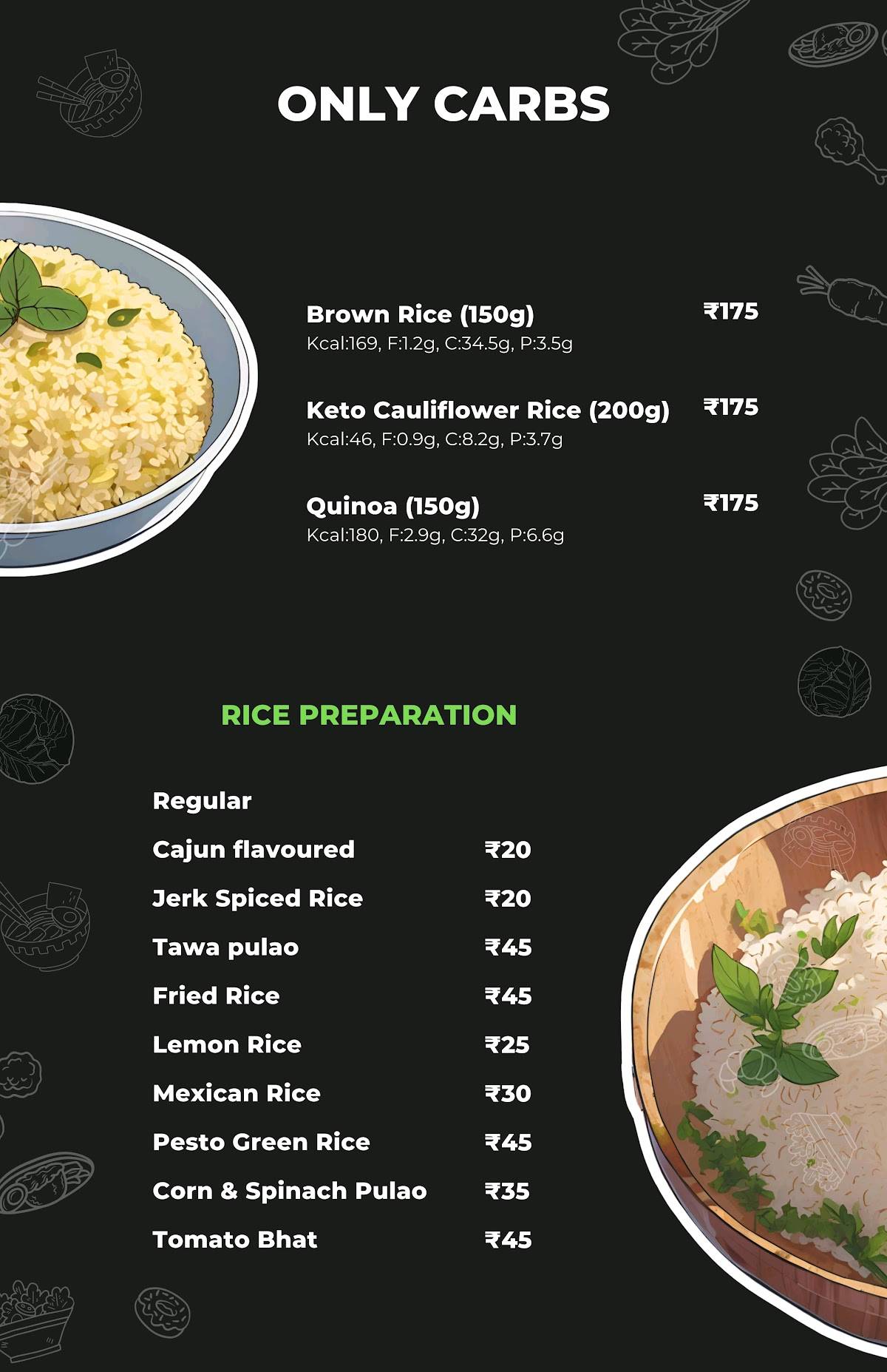daCALORIES - healthy diet food restaurant menu