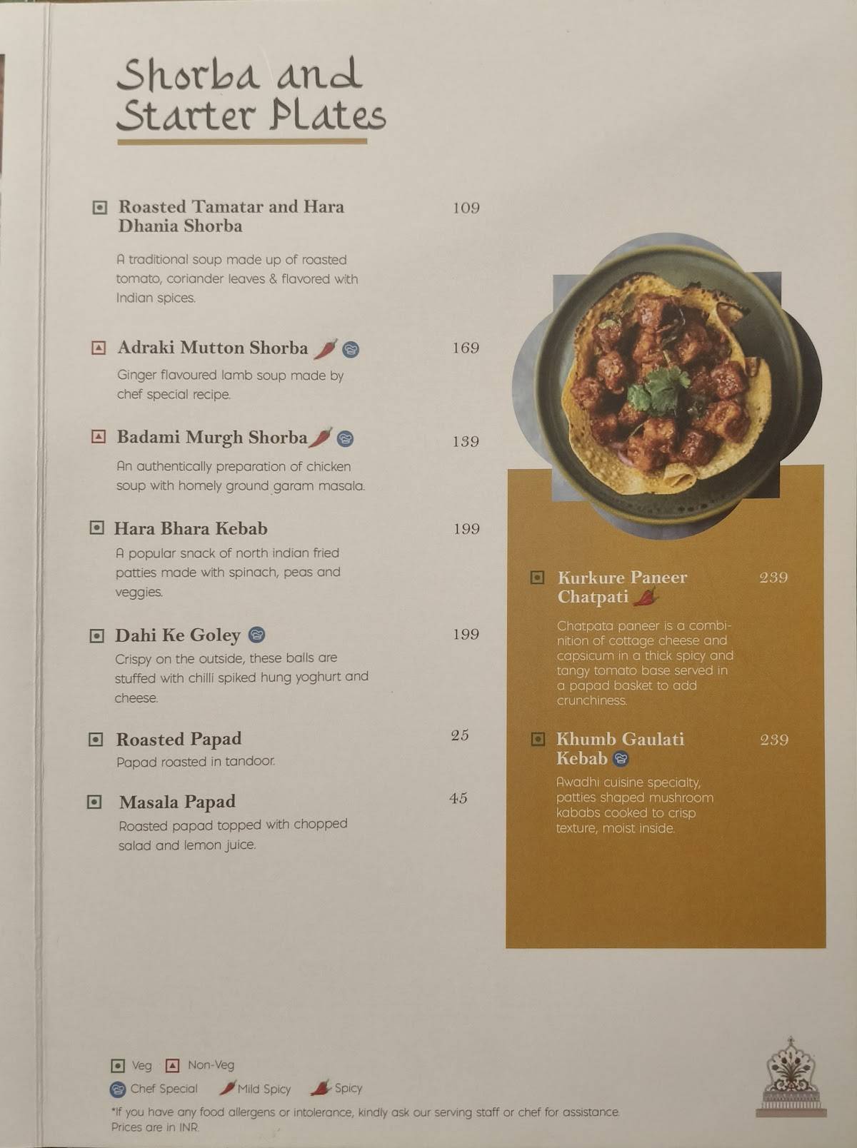 dil-e-mughlai menu