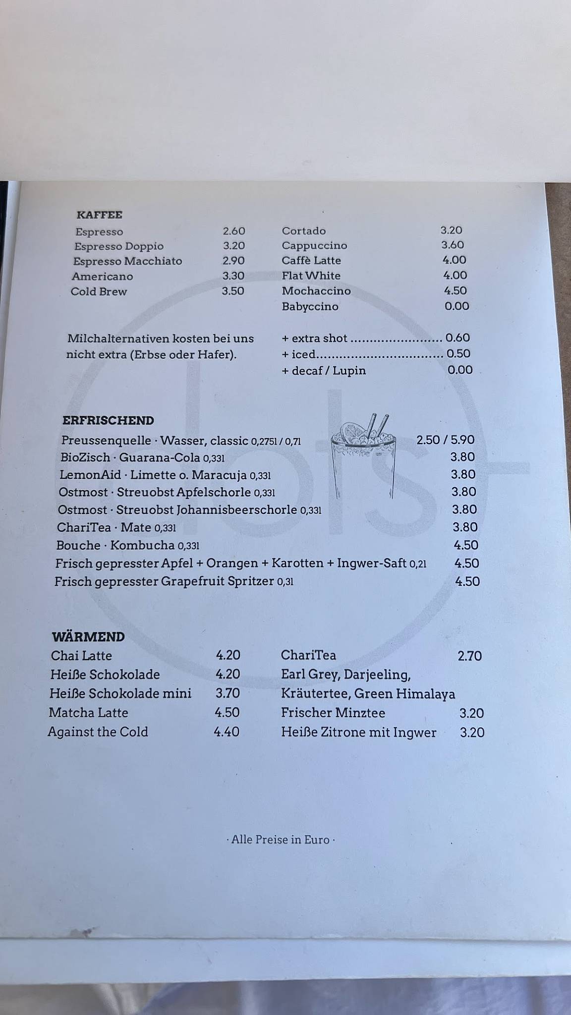 Menu de dots