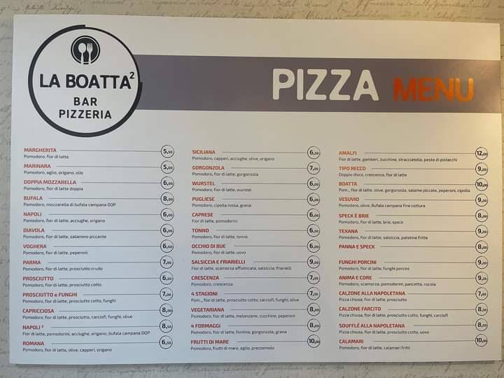 Menu di la Boatta II 