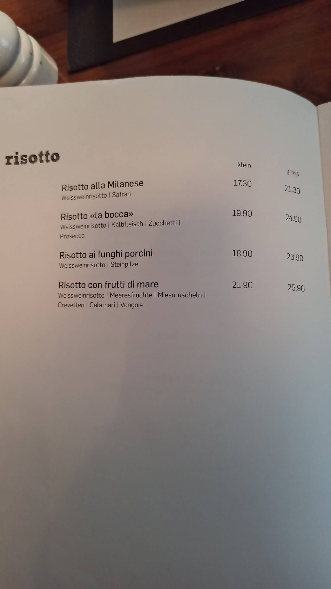 Menu di la bocca City 