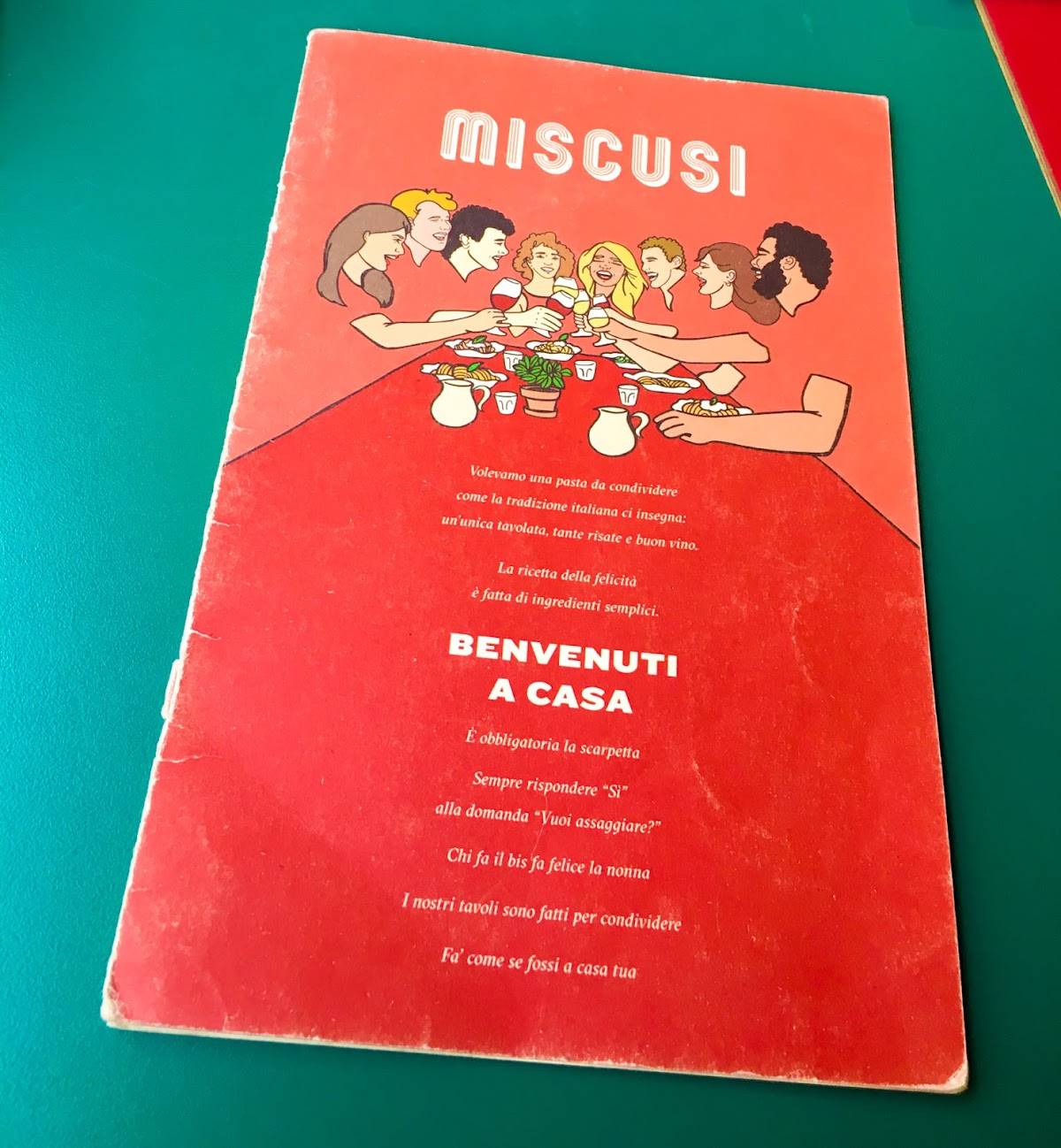 Menu di miscusi pasta fresca - Milano Cinque Giornate 