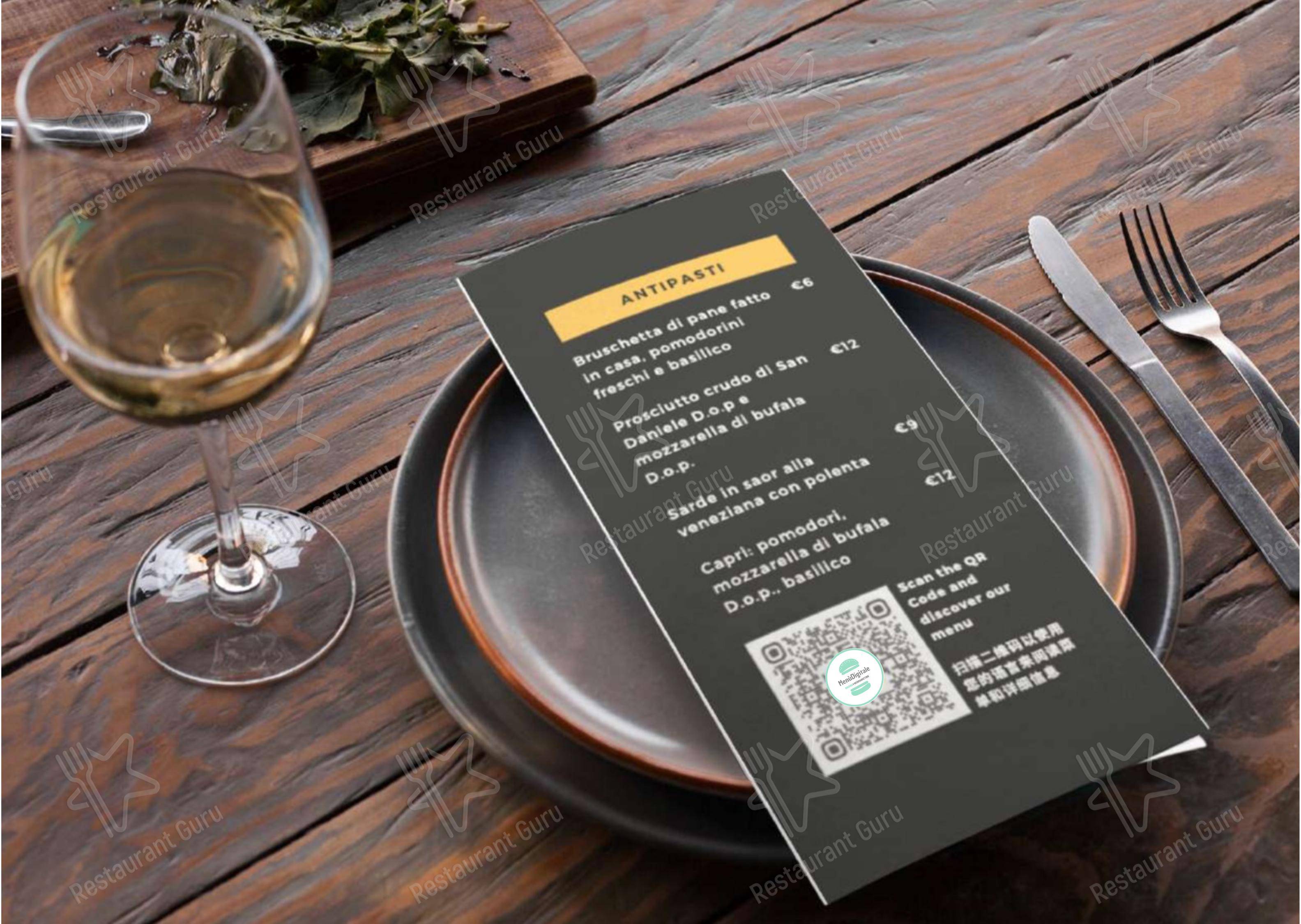 Menu di Arcadia Ristorante - Menu