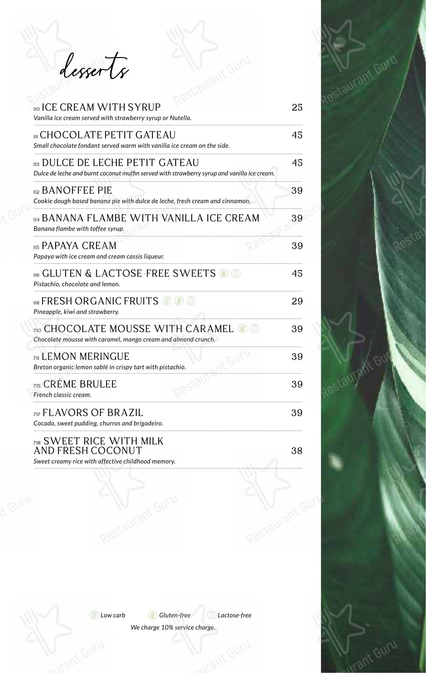 菜单 para Baobá Bar e Restaurante restaurante