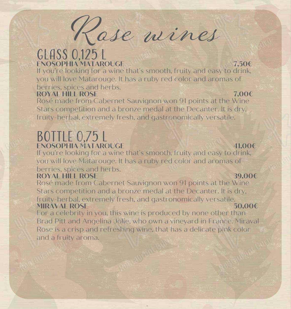 Основное меню per Bepa in Spalato