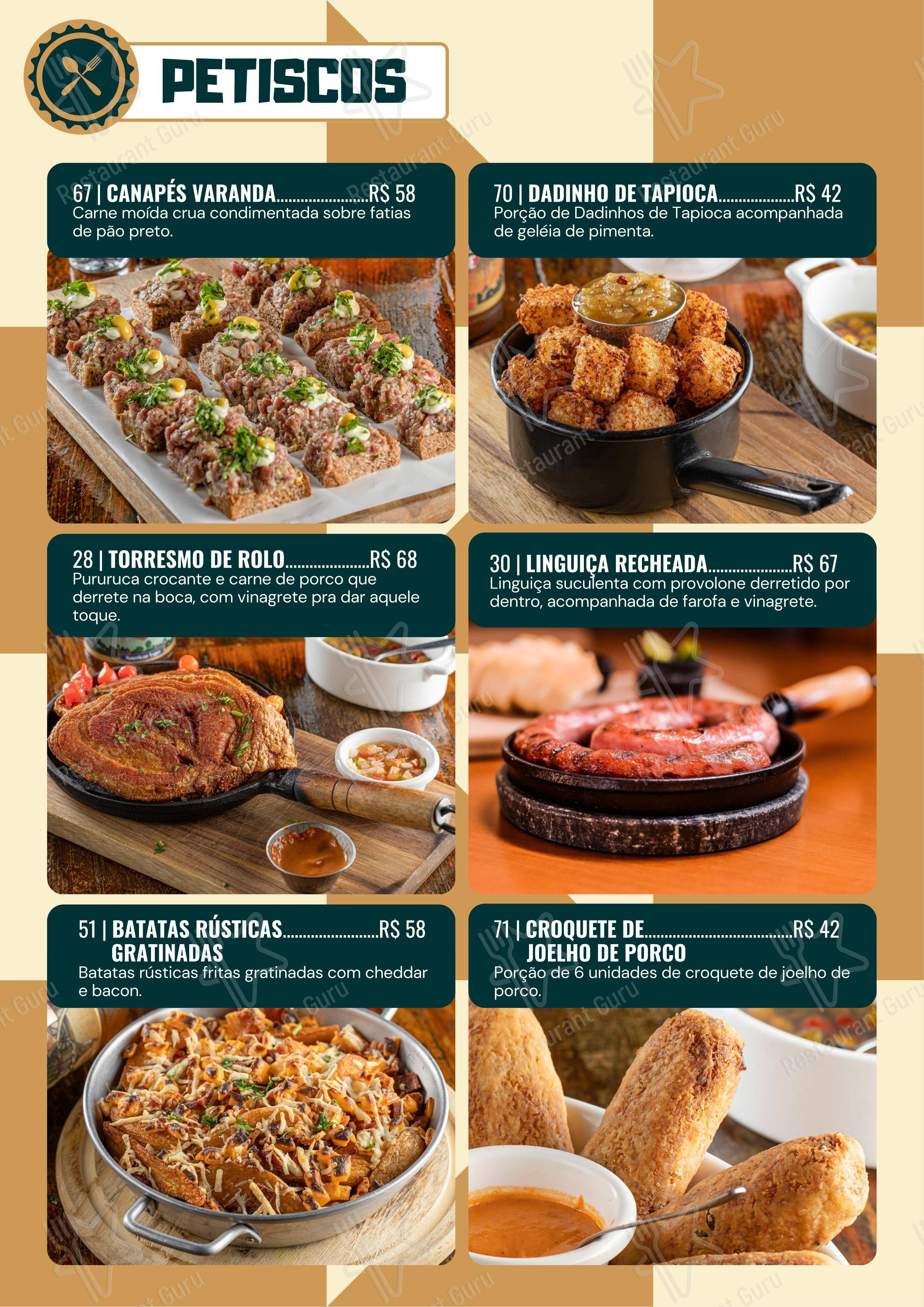 Varanda Botecaria - Menu