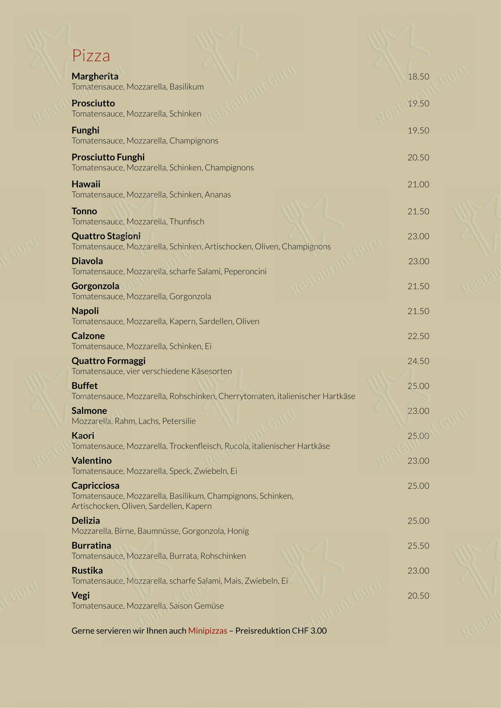 Menu di Buffet - Menu
