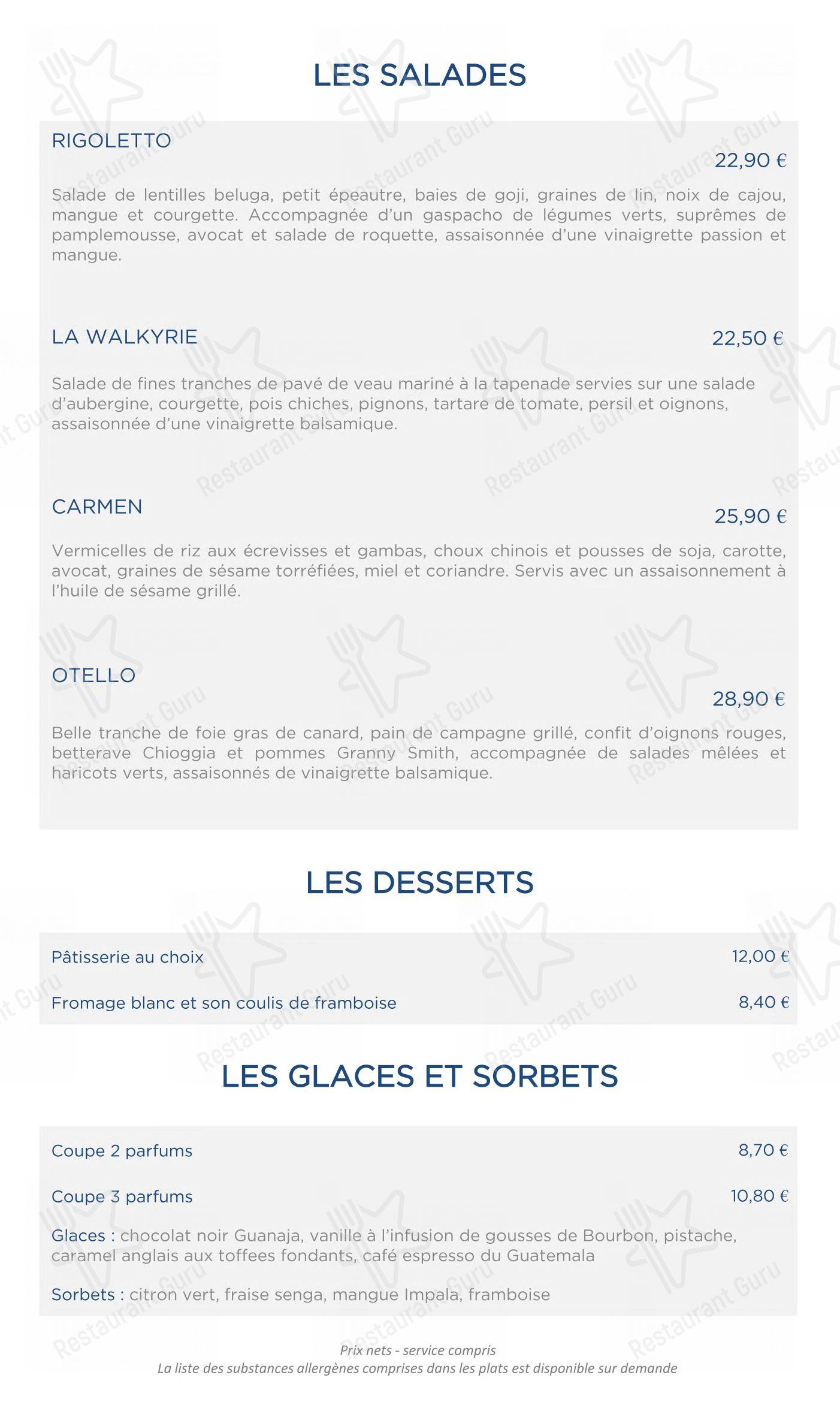 Café Caumont dans Aix-en-Provence - 菜单