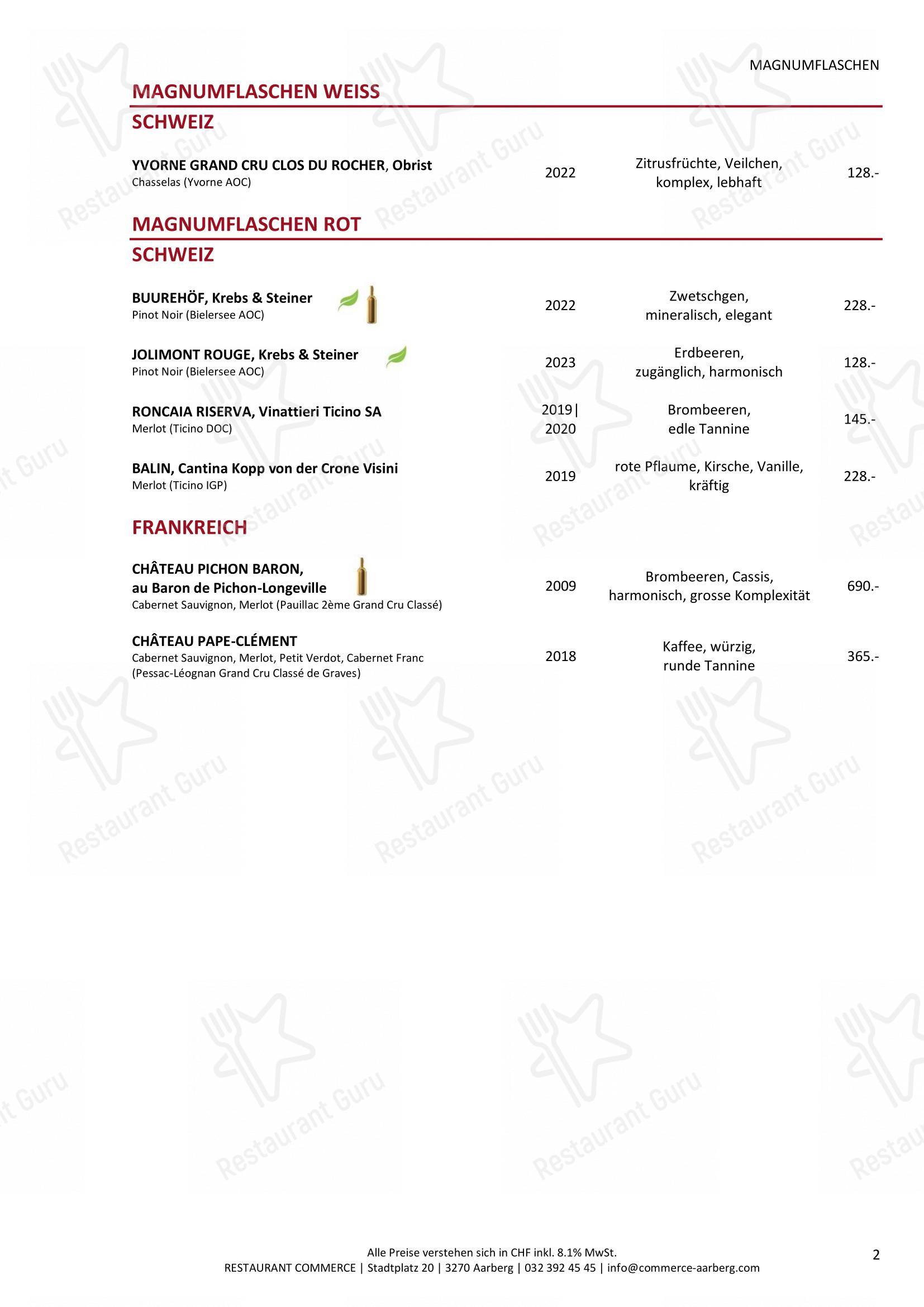 Menu di Commerce - Детское