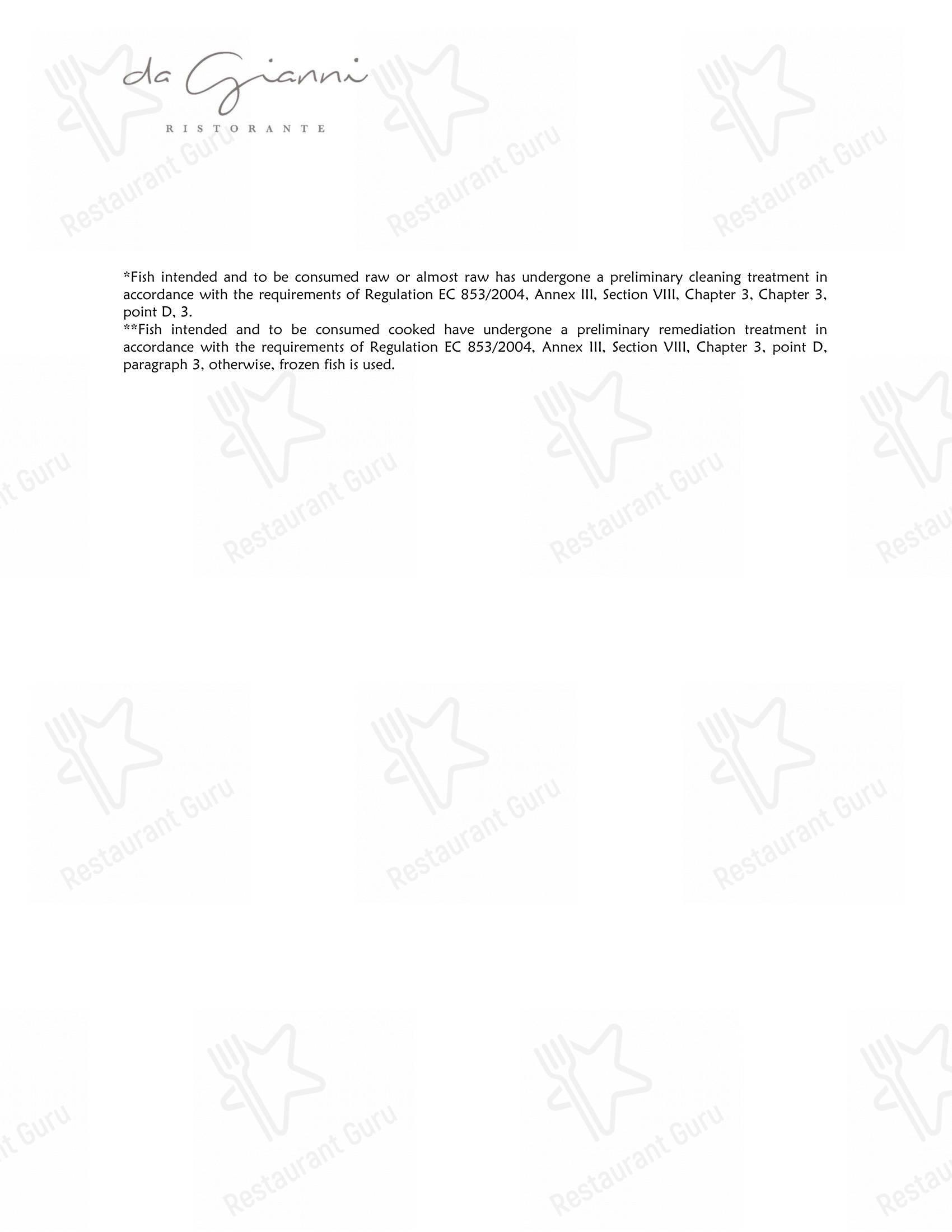 菜单 per Da Gianni Ristorante in Torre Mozza