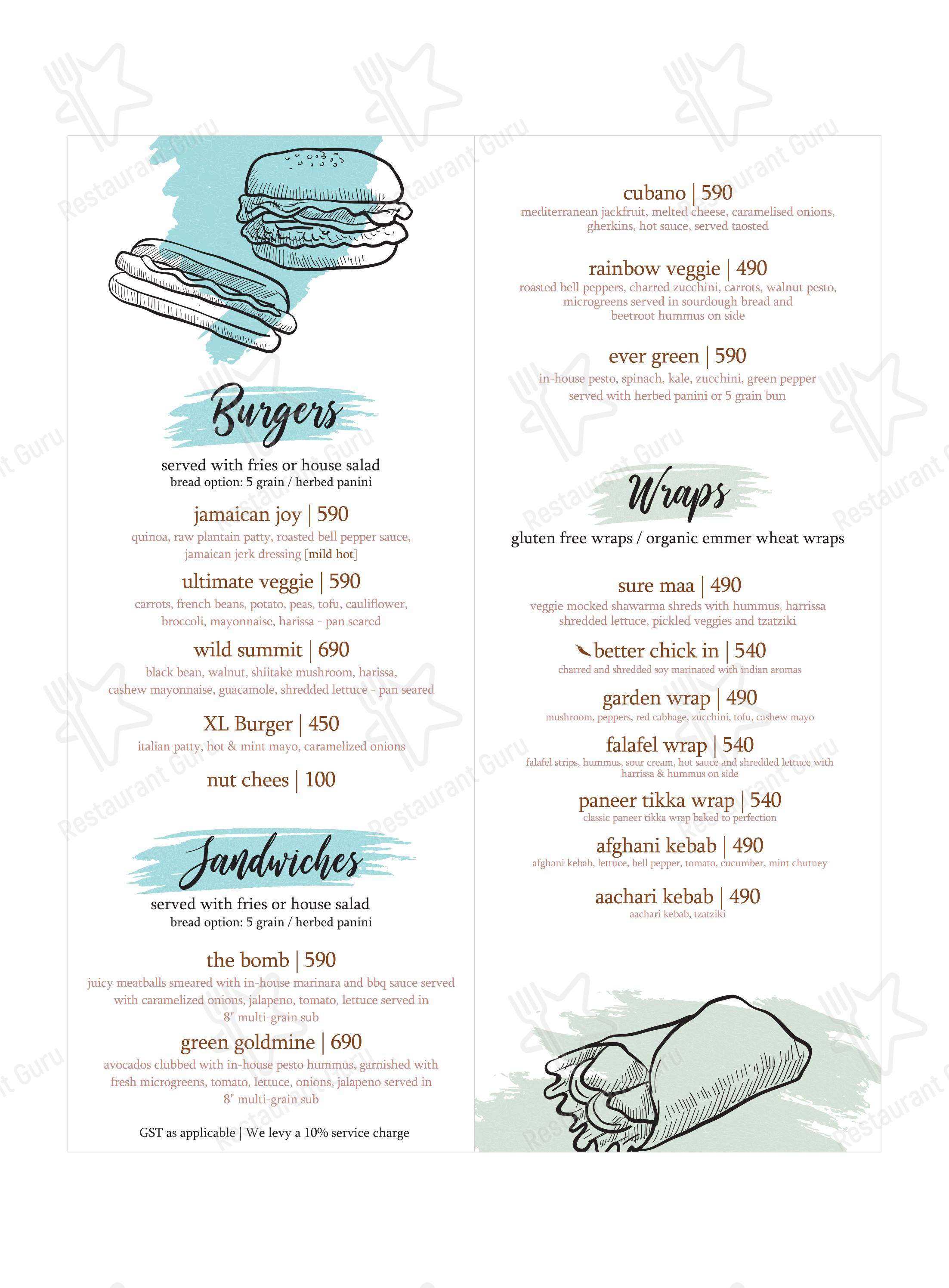 Earth Cafe @ BKC - Menu
