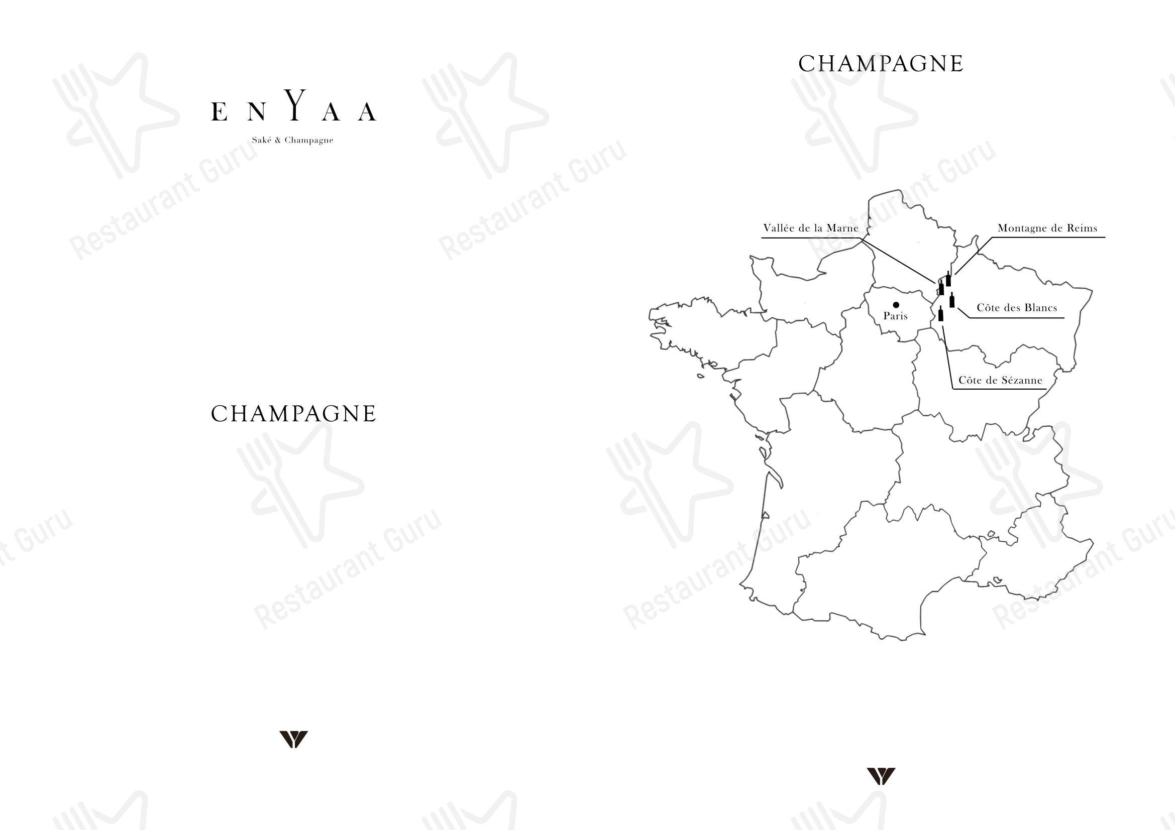 EnYaa - Saké & Champagne dans Paris - Основное меню