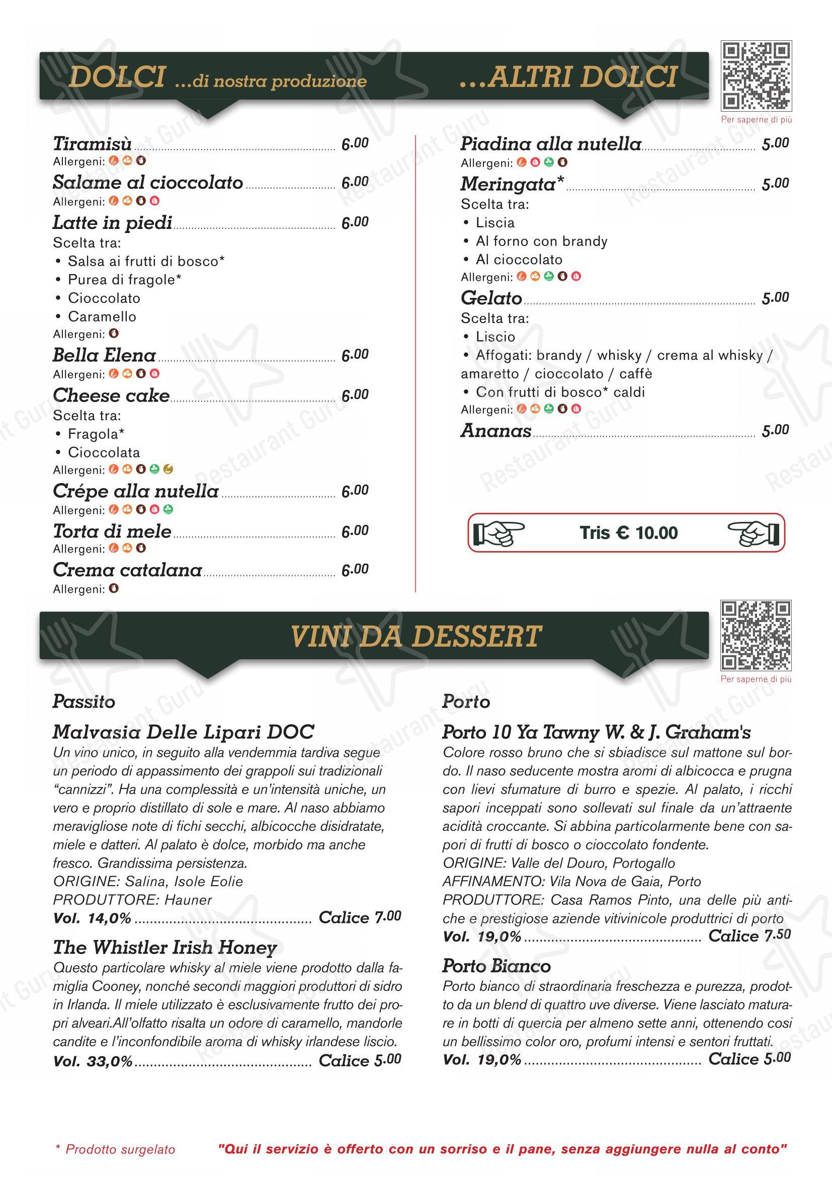 Ristorante Full Stop in Morazzone - Menu