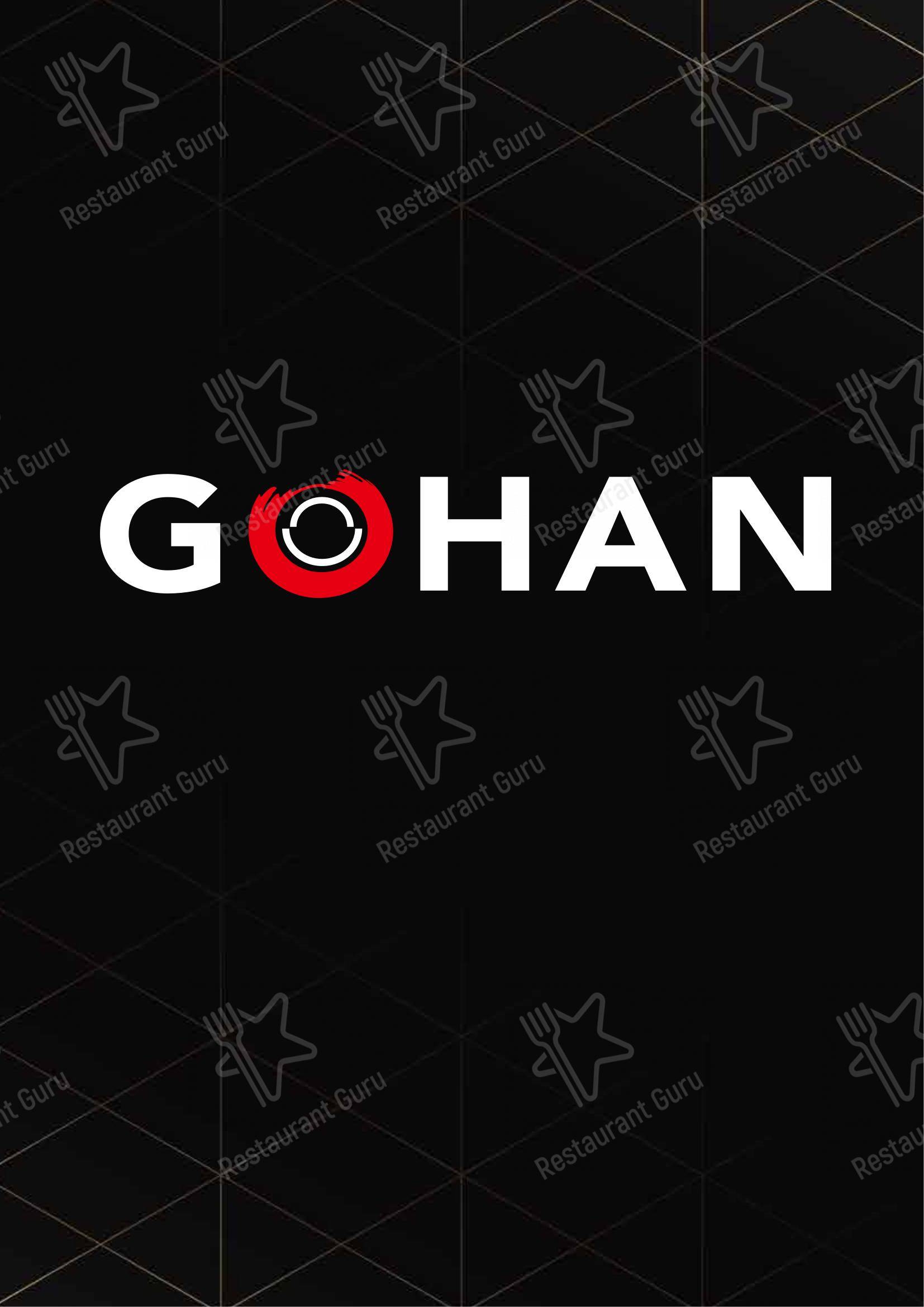 Menu per Gohan ristorante