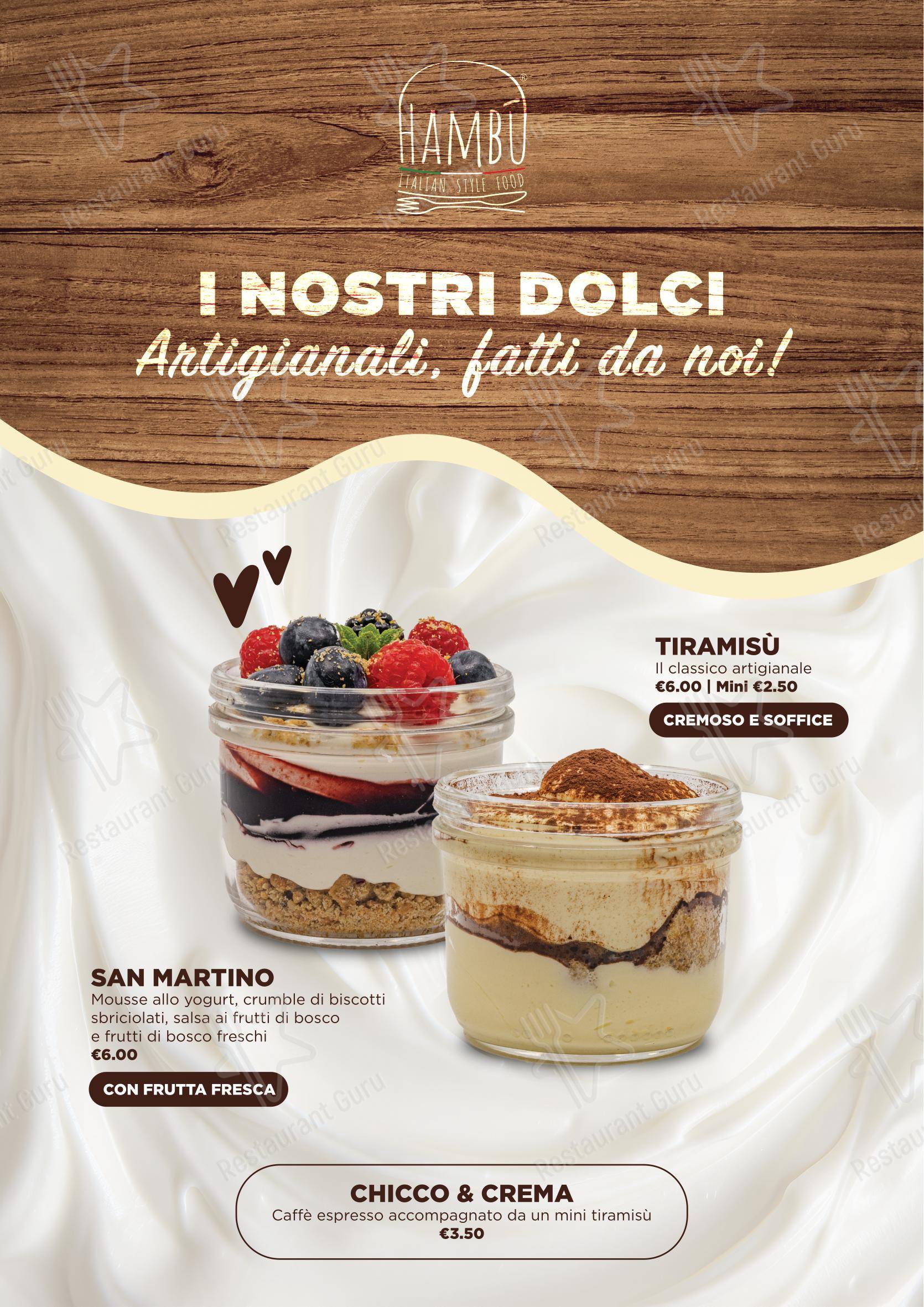 Hambù - Hamburgeria e Pinsa Romana a Lecco in Lecco - Menu