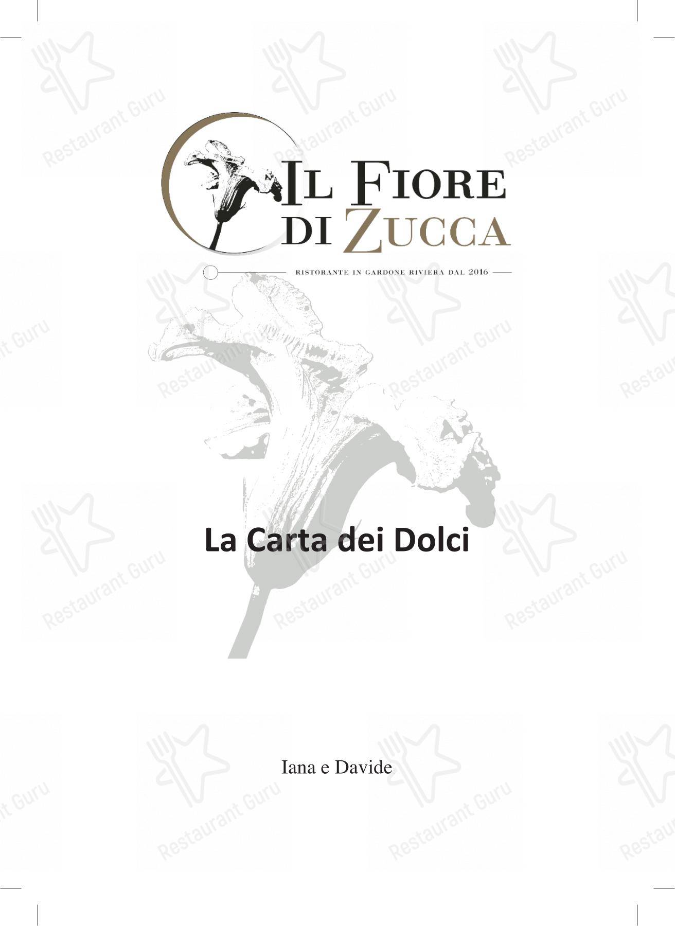 Il Fiore di Zucca in Gardone Riviera - Основное меню