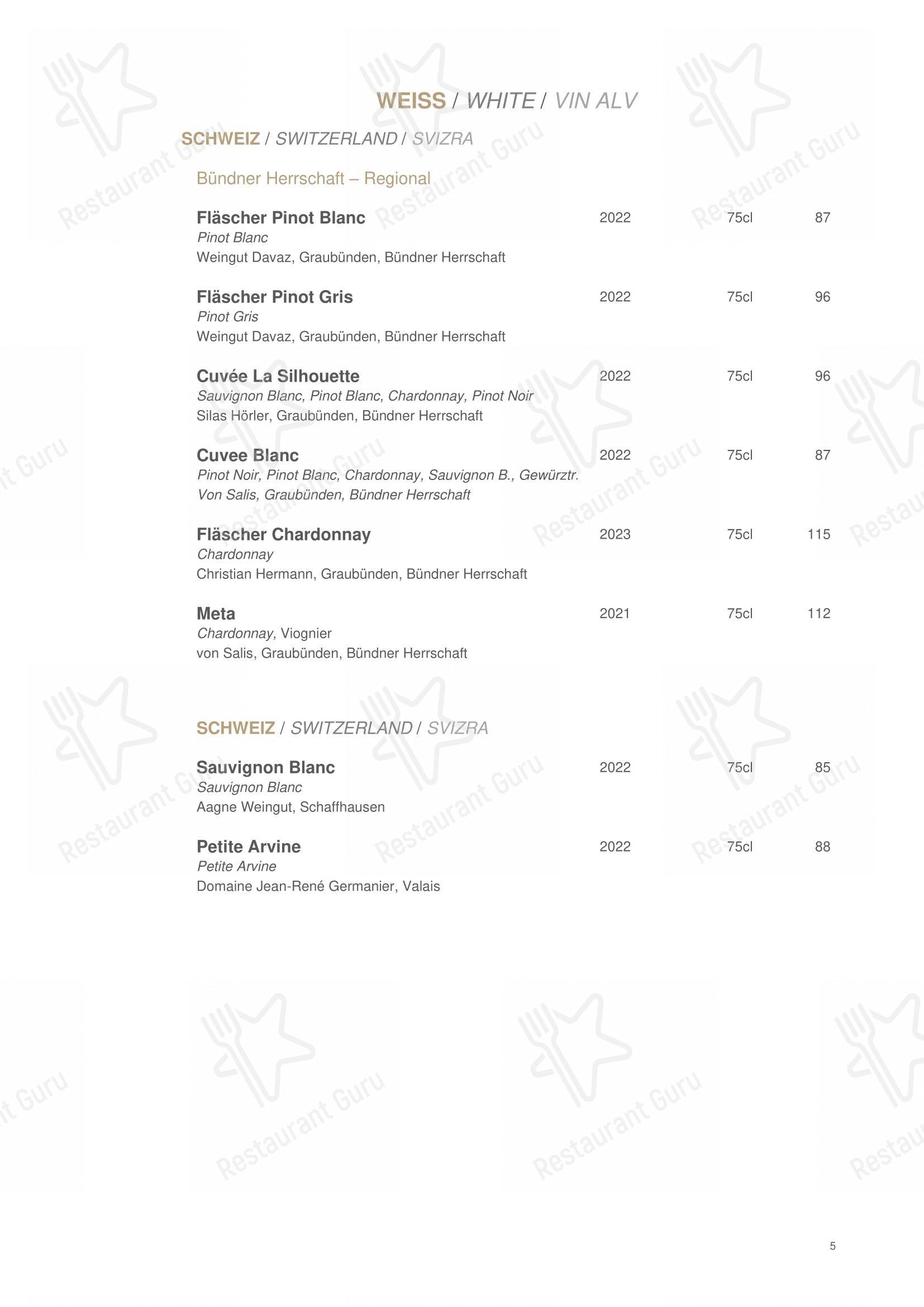 Основное меню per La Muña Davos ristorante