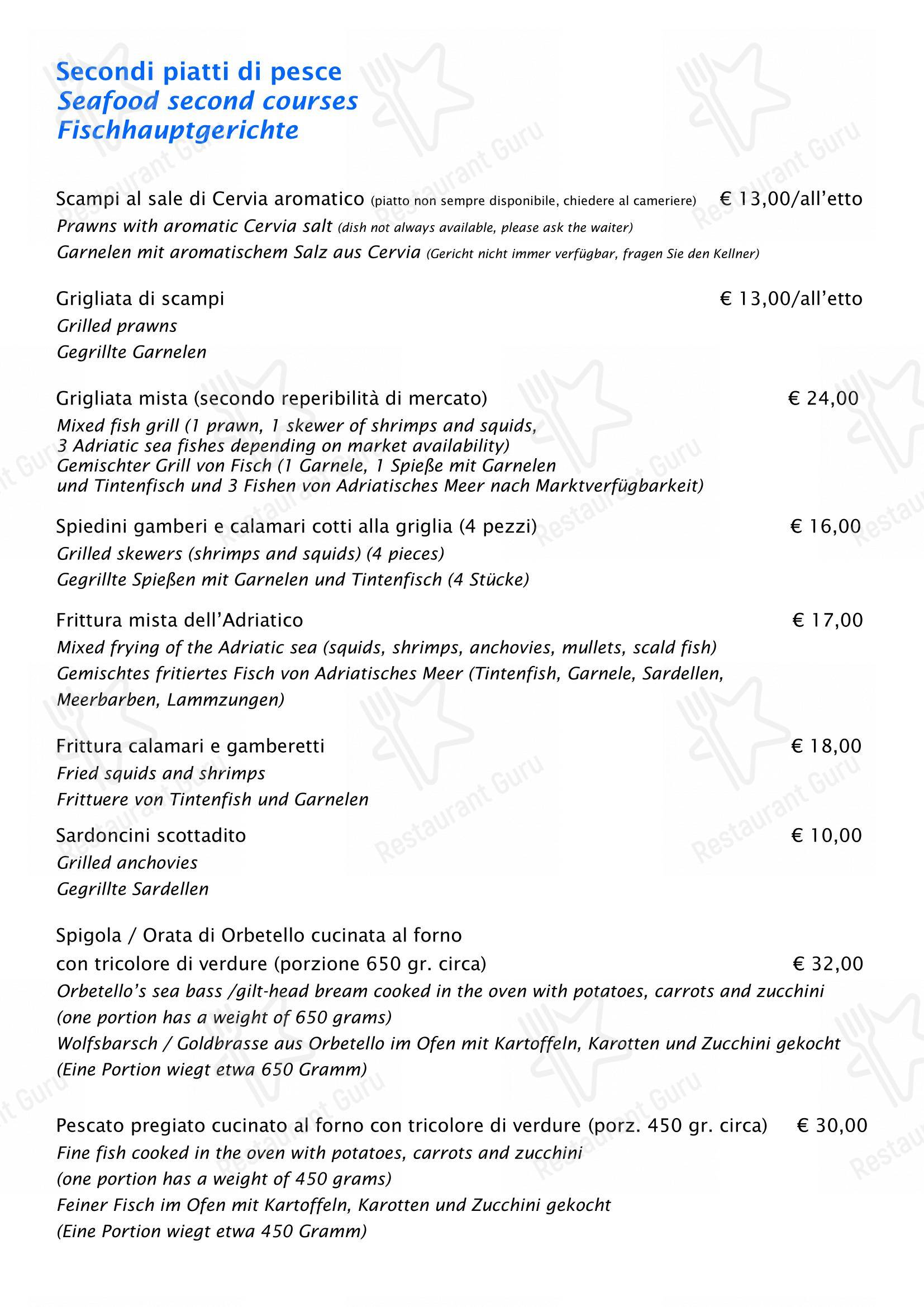 Menu di La Riva da Franco - Коктейльная карта