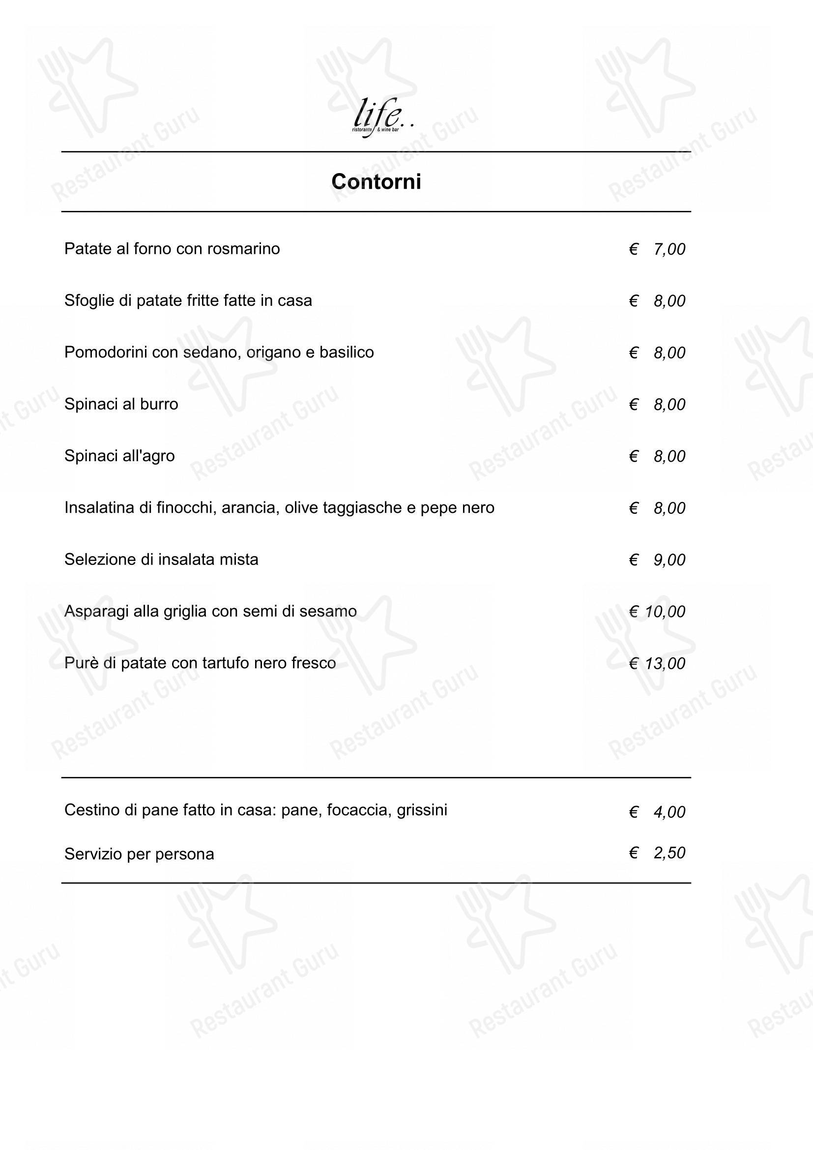 菜单 per Life in Roma