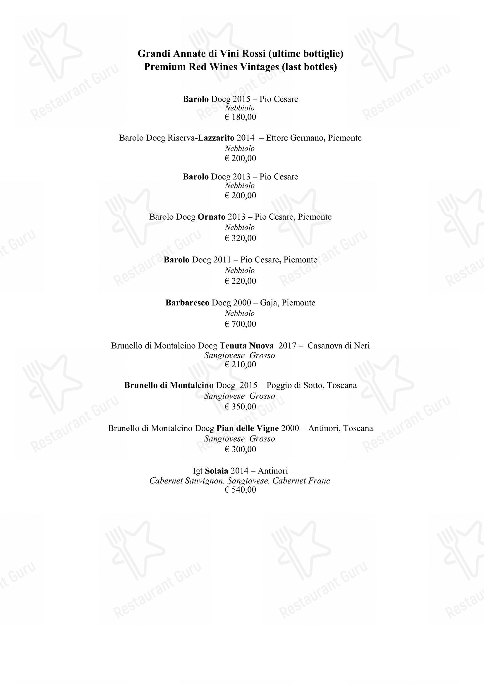 Life in Roma - Menu