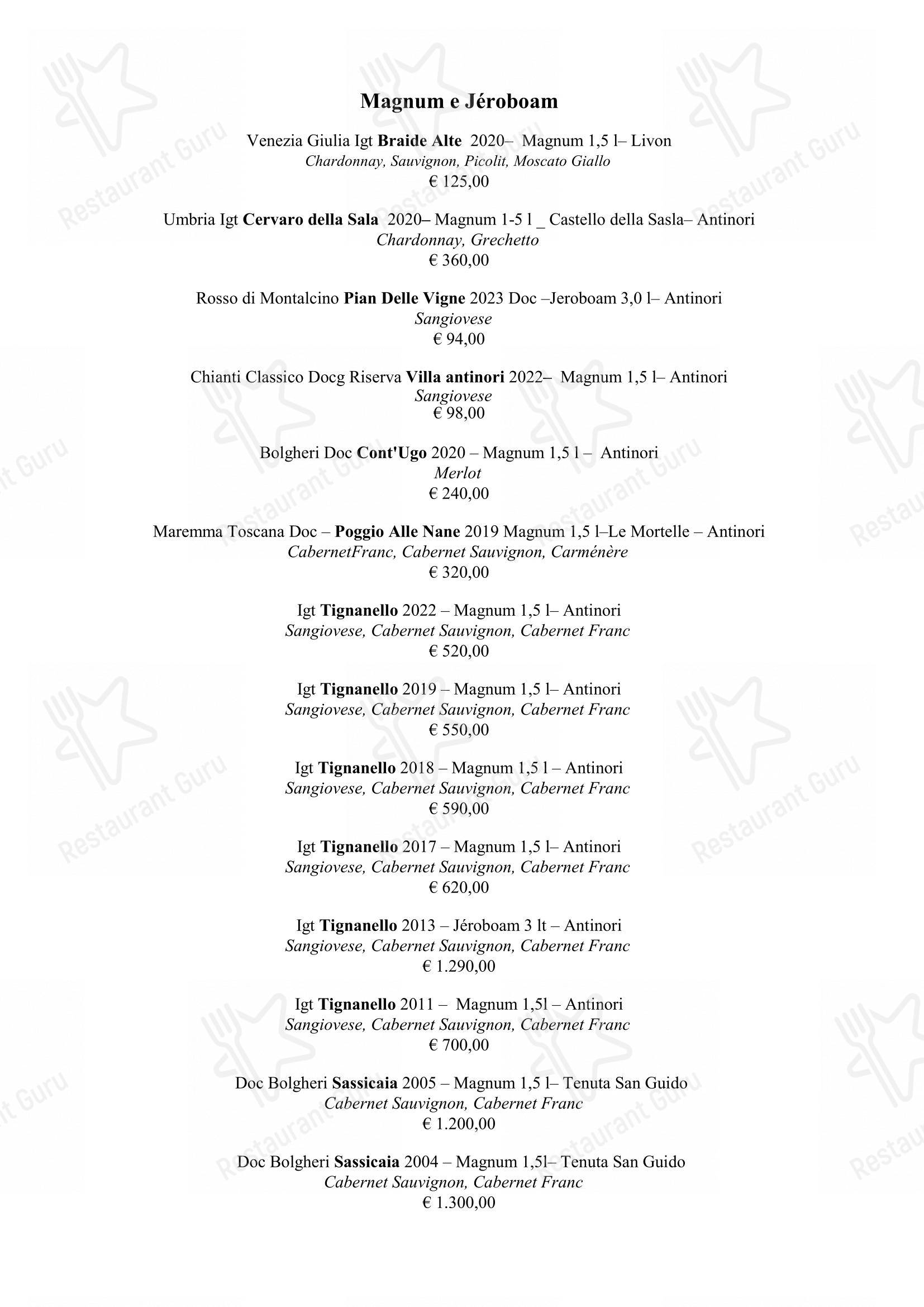 Menu per Life in Roma