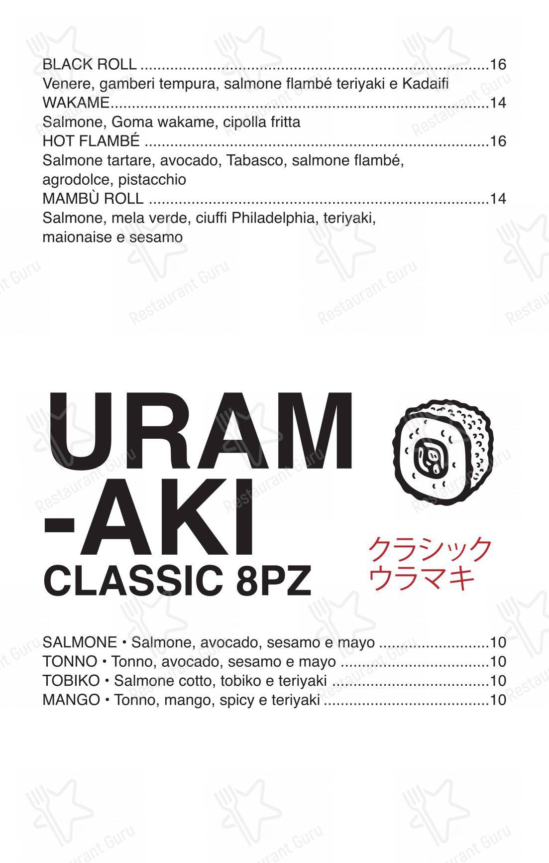 Menu di Mambù - Poke & More - Menu