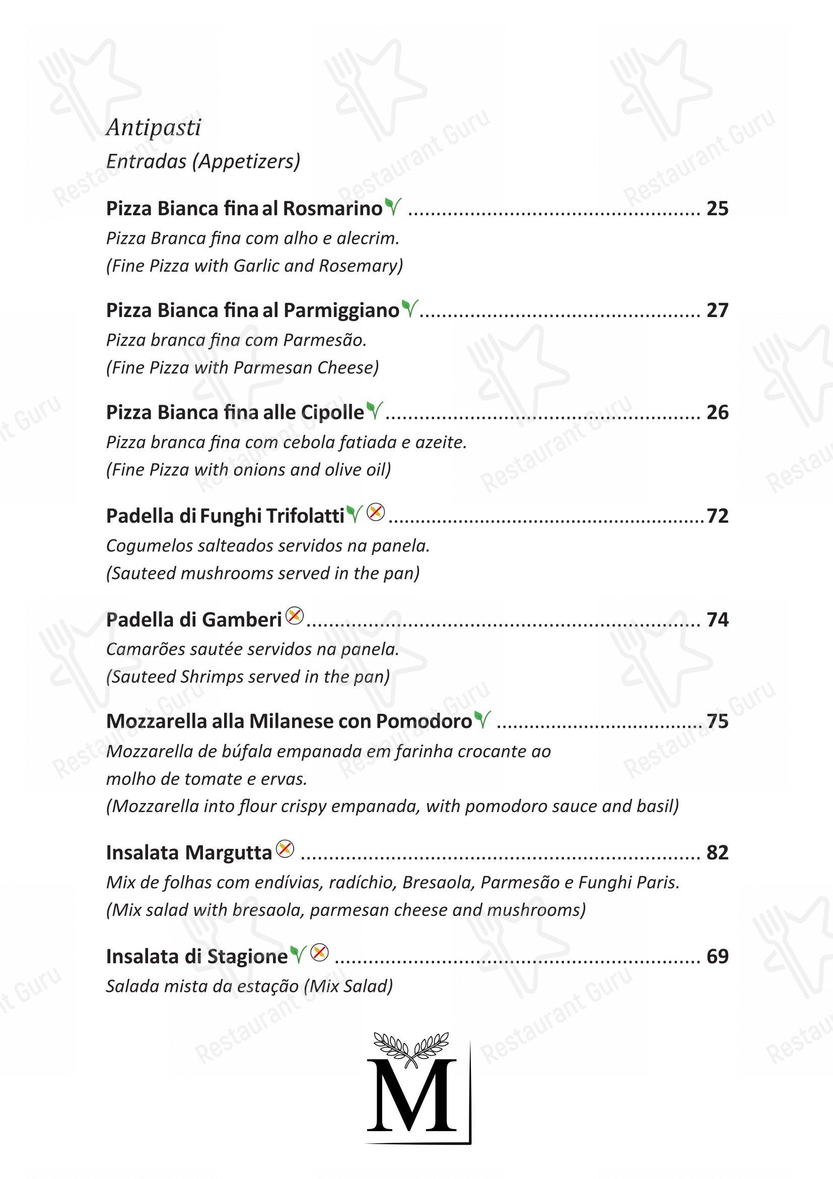 Margutta Ipanema em Rio de Janeiro - Menu