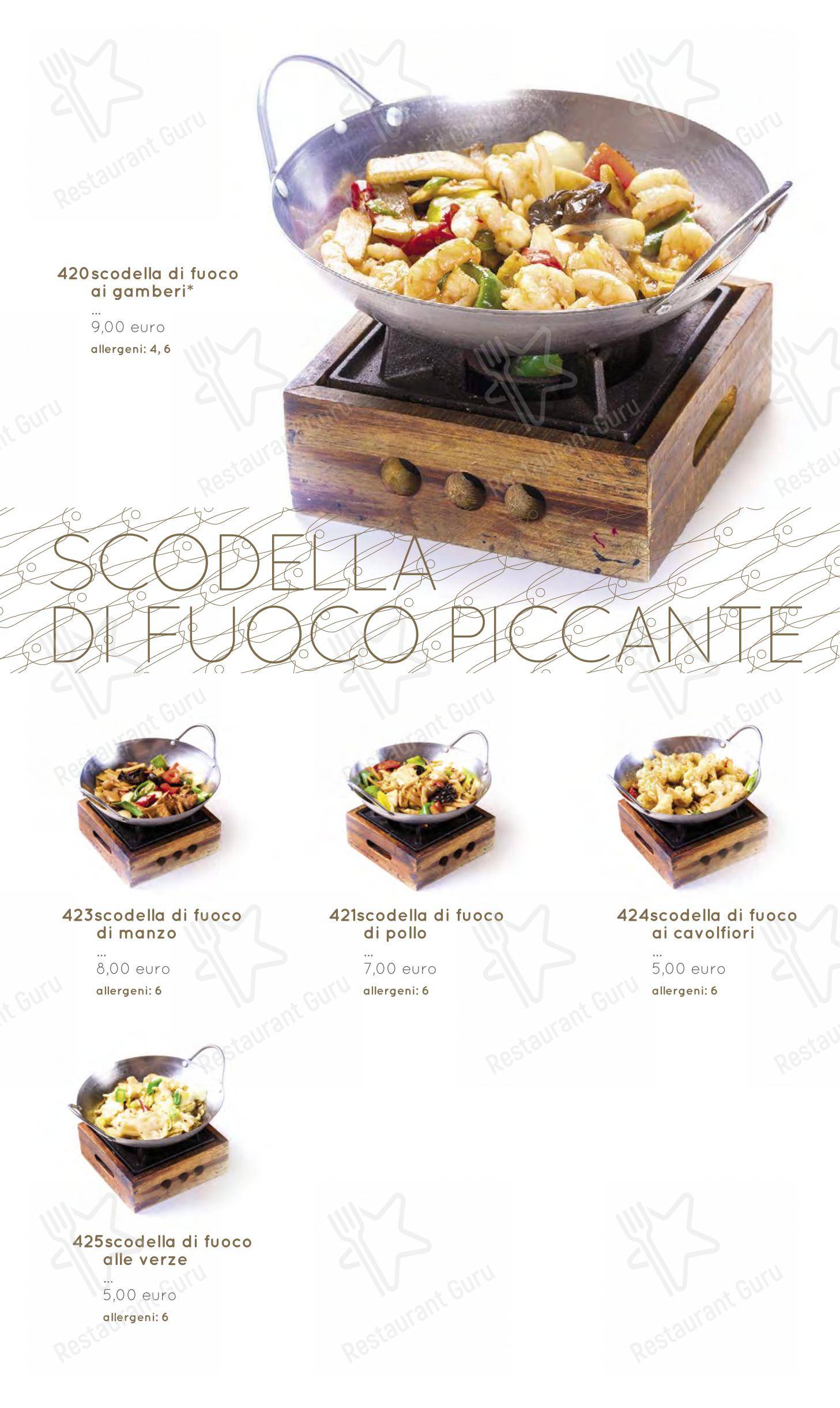 Menu di Moyà Asian Fusion Restaurant - Menu bar