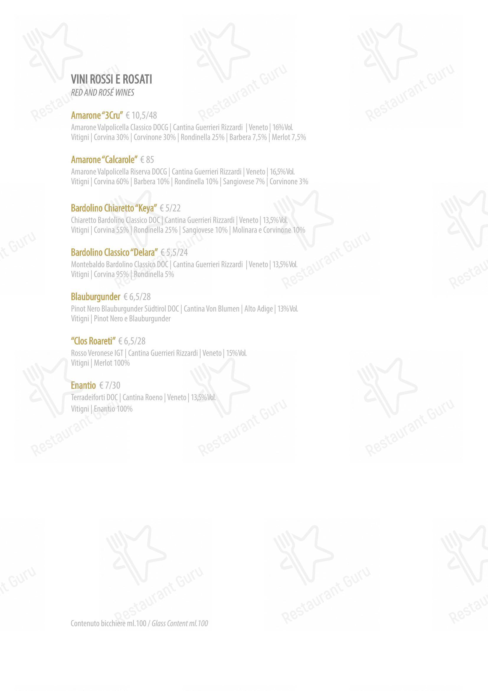 Menu per Munus in Bardolino