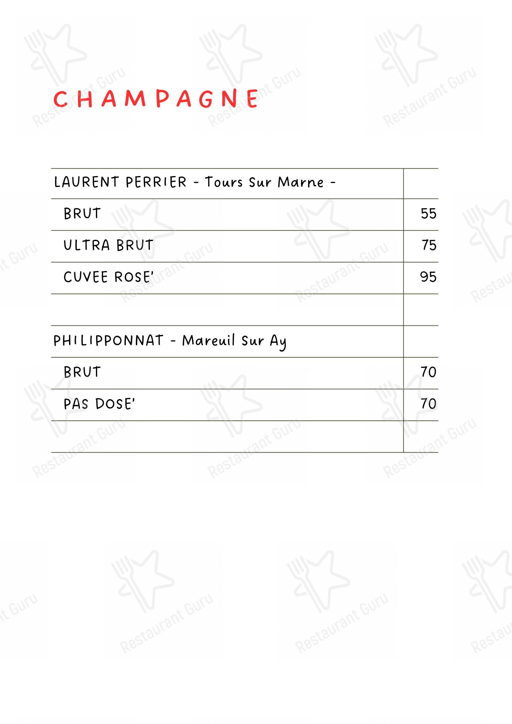 Menu per Osteria de Borg in Rimini