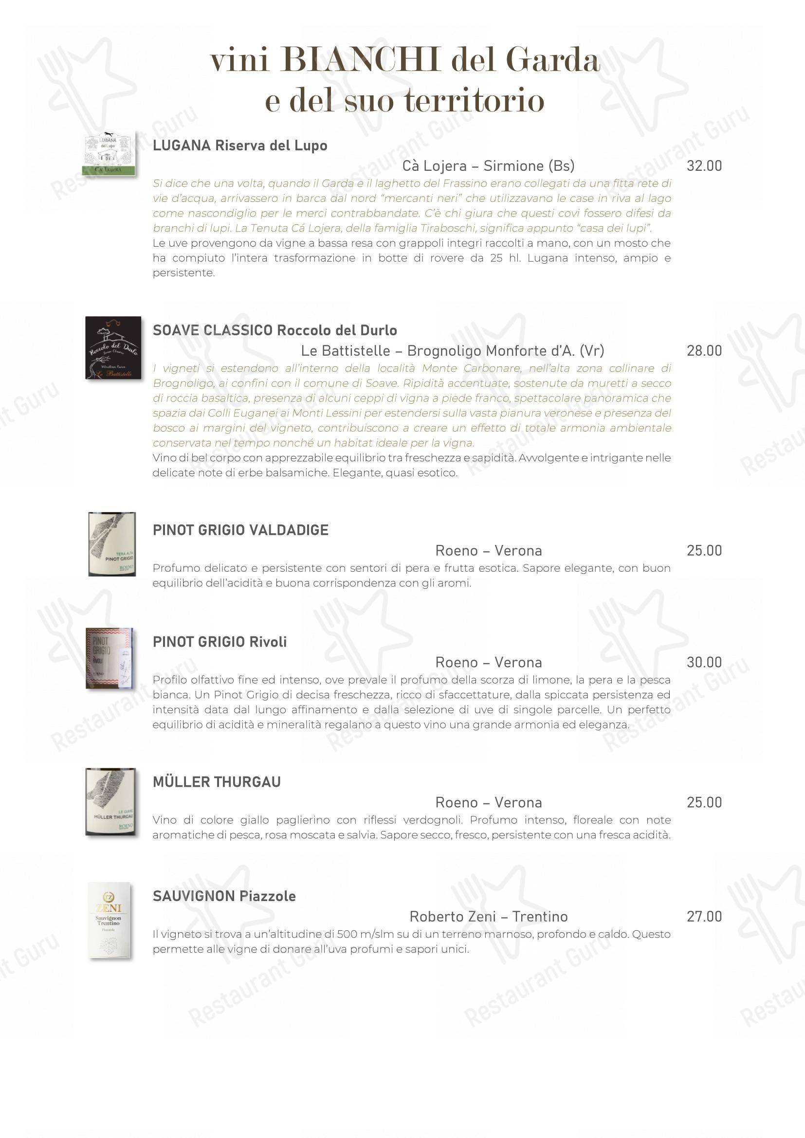 Menu per Papillon in Salò